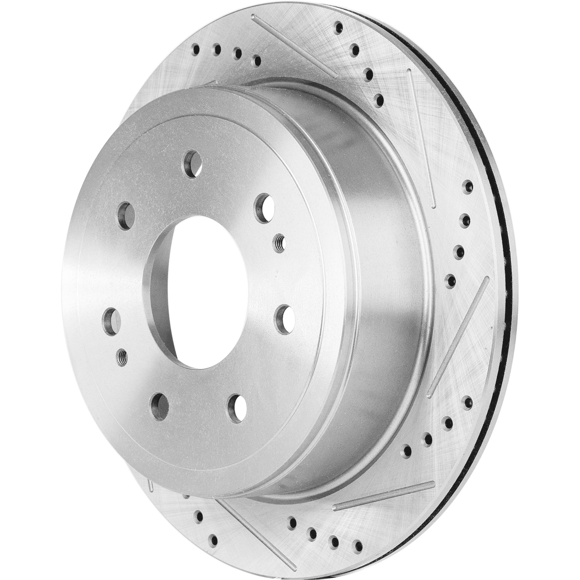 AM F 150-04-11 MARK LT 06-08 REAR BRAKE DISC RH=LH Cross drilled and Slotted SKU JSTPF27110061DRS OEM 54112-145522-492585-48880183-6