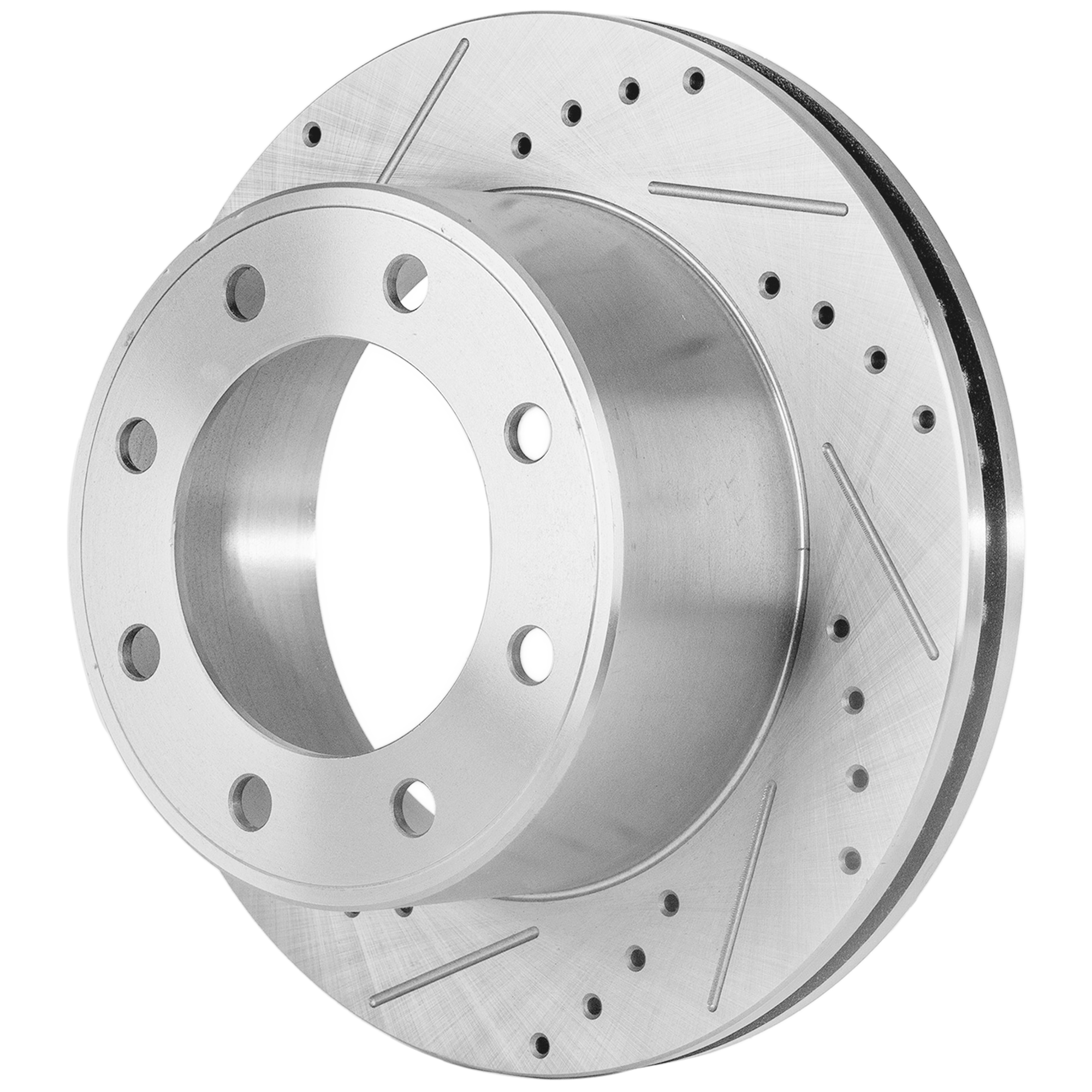 AM F 250 F 350 SUPER DUTY 05-12 REAR BRAKE DISC RH=LH Cross drilled and Slotted Vented 8 Lugs SKU JSTPF27110083DRS OEM 54141-680394-48880394-60054199