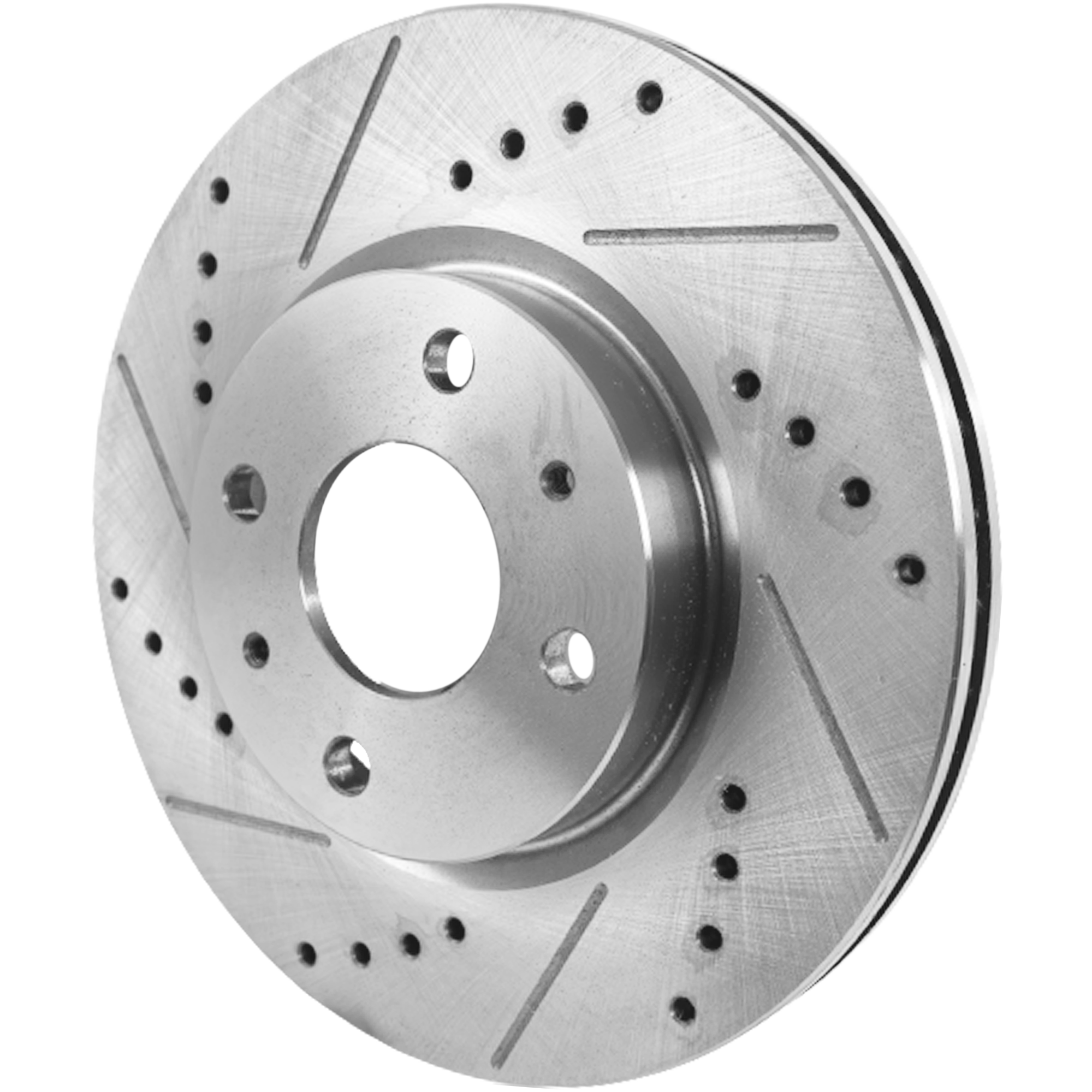 AM FOCUS 08-11 FRONT BRAKE DISC RH=LH Cross drilled and Slotted SKU JSTPF27110107DRS OEM 42257-54161-850040-900580-1216