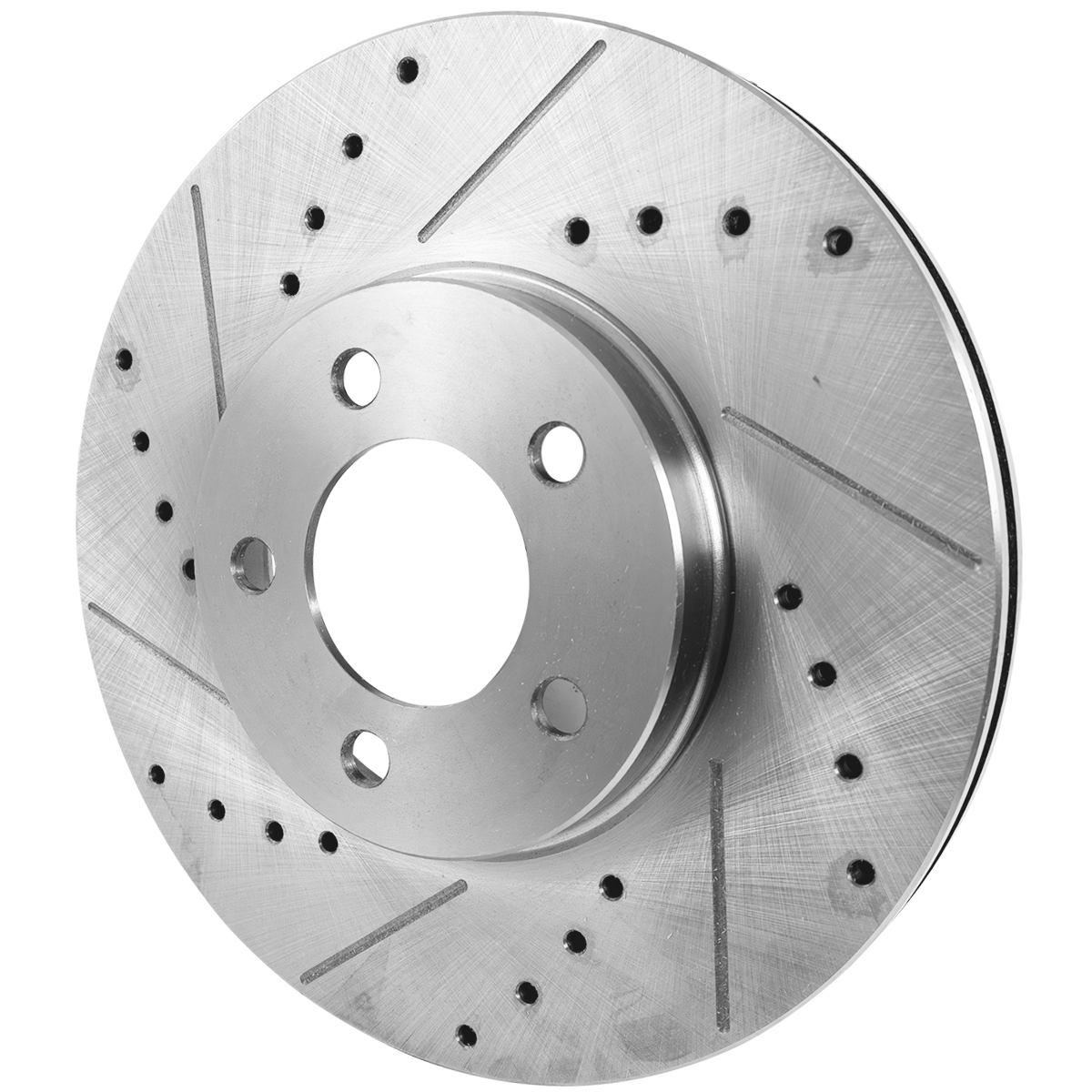 AM MARK VIII 93-98 TAURUS 96-07 FRONT BRAKE DISC RH=LH Cross drilled and Slotted SKU JSTPF27110133DRS OEM 1048-19853-54009-54030-65720-6
