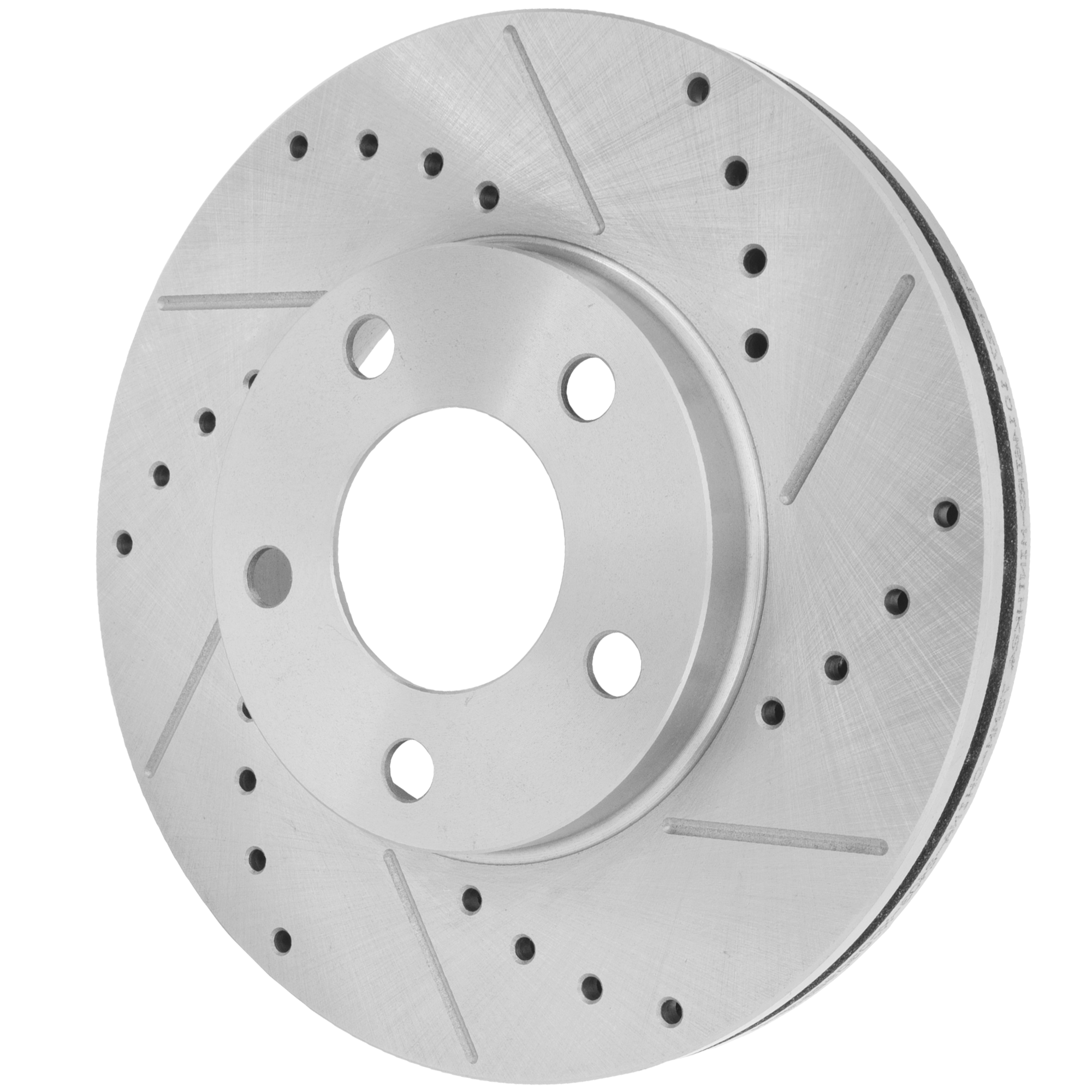AM MUSTANG 94-04 FRONT BRAKE DISC RH=LH Cross drilled and Slotted SKU JSTPF27110146DRS OEM 1184-19760-27110-54011-65855-6