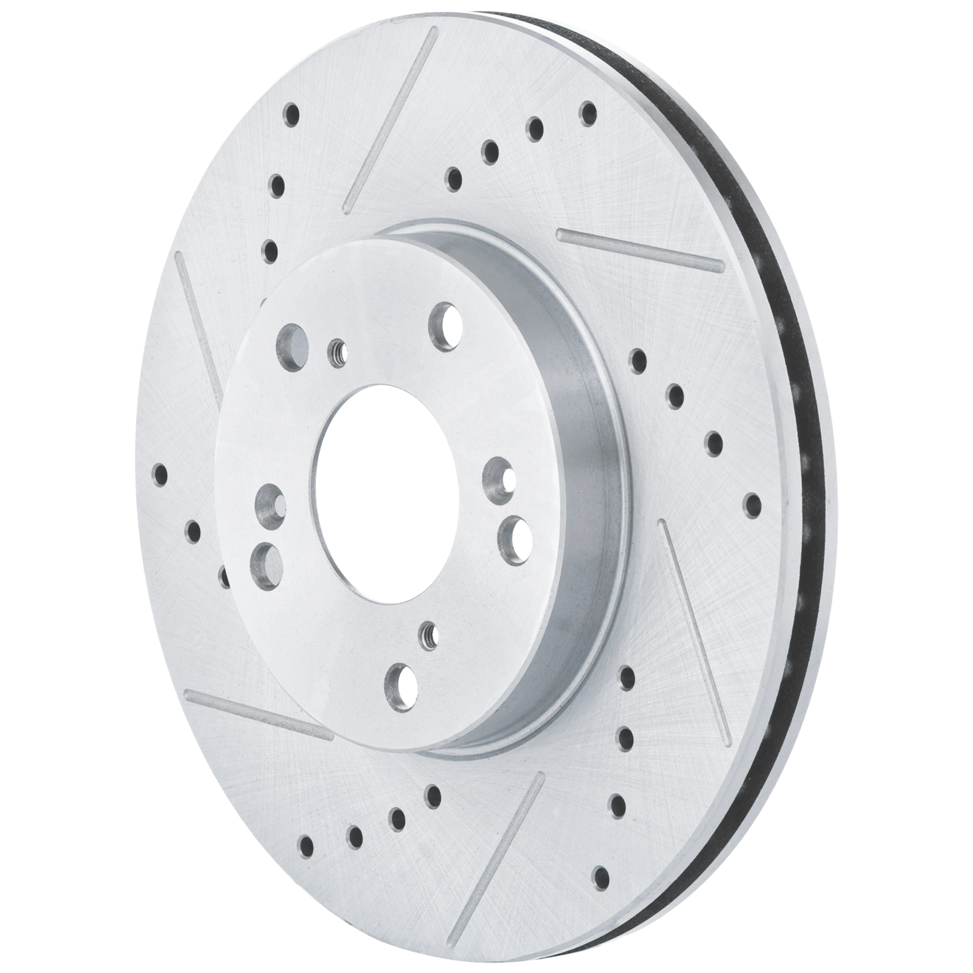 AM ACCORD 98-17 CIVIC 06-23 FRONT BRAKE DISC RH=LH Cross drilled and Slotted Vented 5 Lugs SKU JSTPH27110014DRS OEM 19896-31257-31305-44774-96711