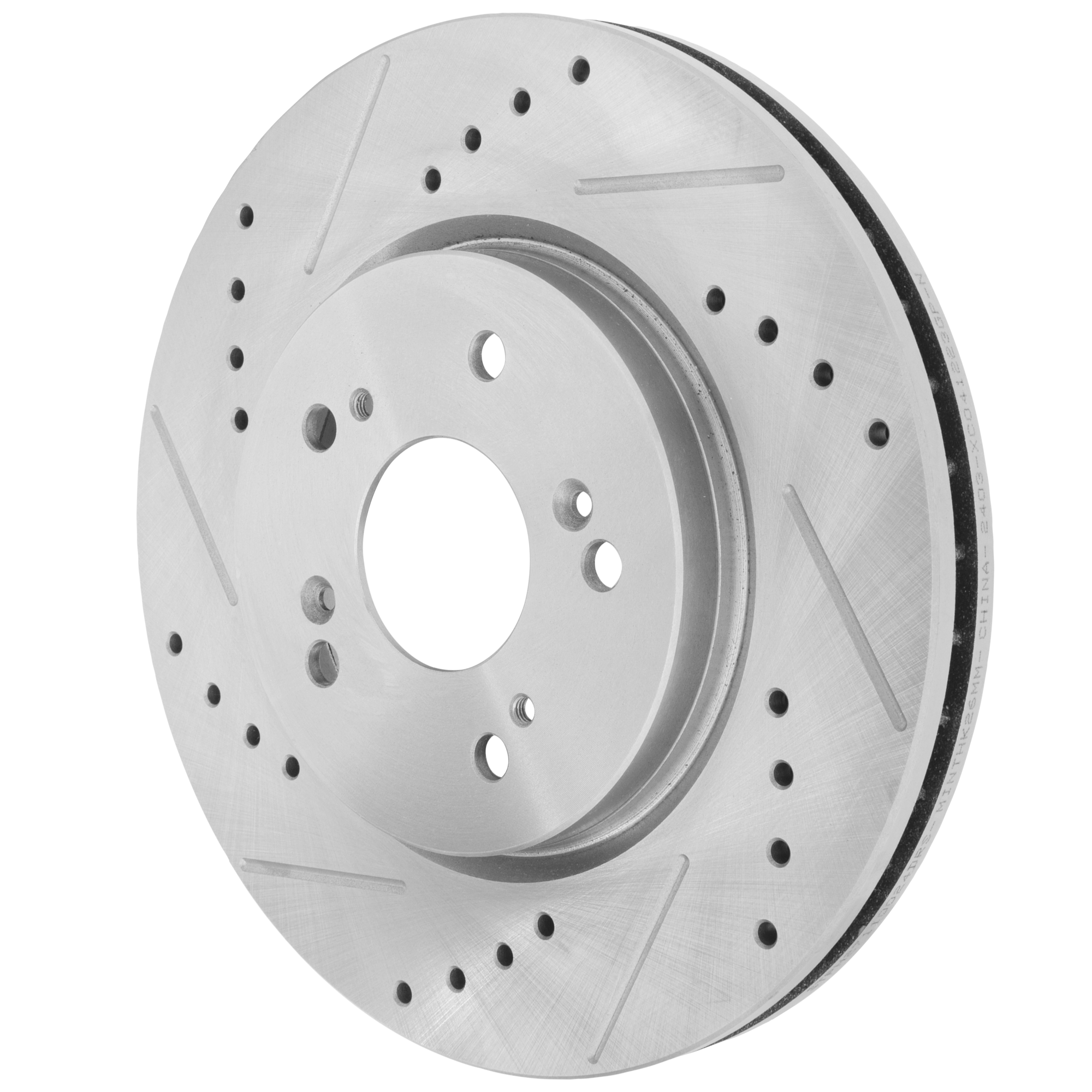 AM CR V 07-16 RDX 07-12 FRONT BRAKE DISC RH=LH Cross drilled and Slotted SKU JSTPH27110024DRS OEM 31455-44583-60420-0833007-9003