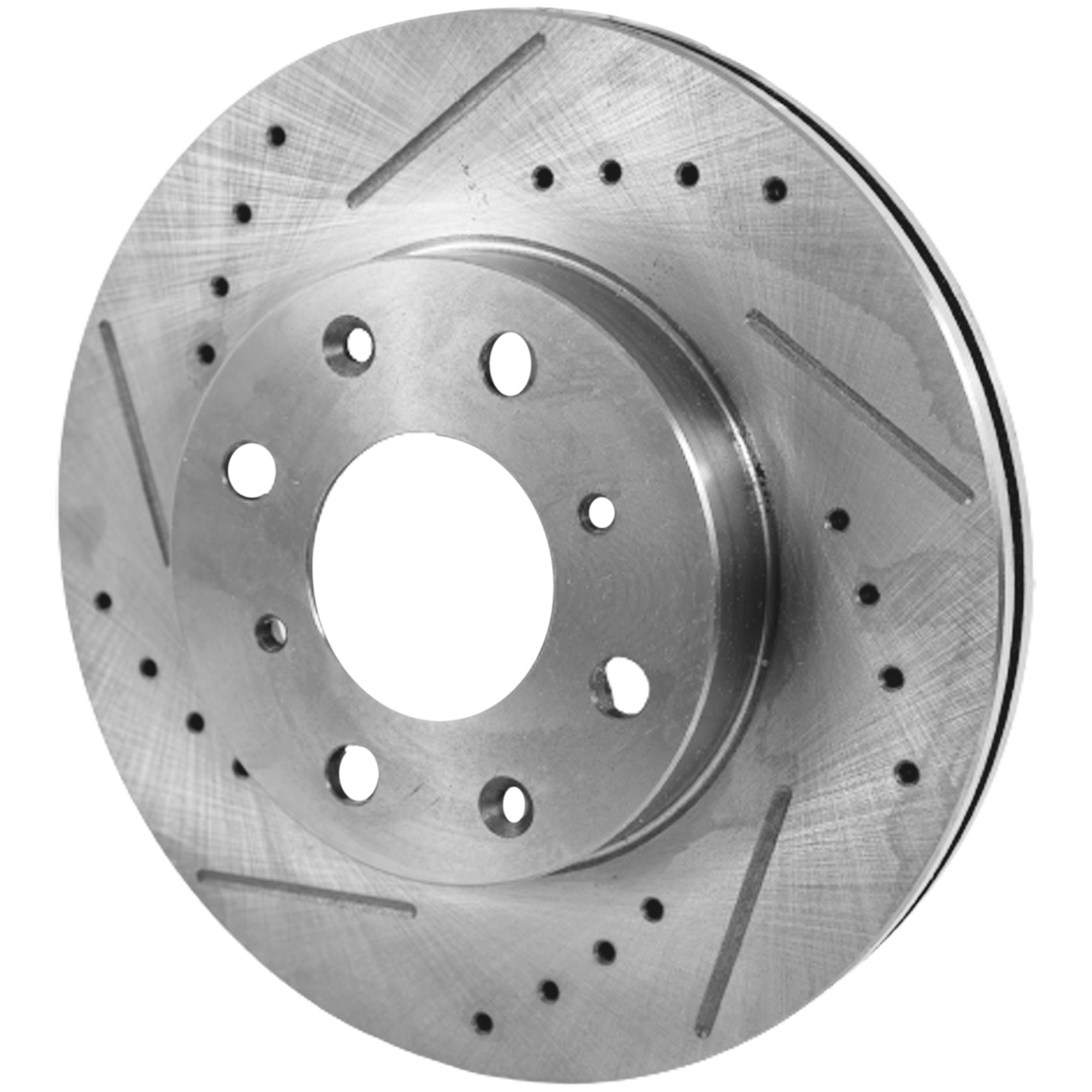 AM CRX 90-91 CIVIC 90-00 FRONT BRAKE DISC RH=LH Cross drilled and Slotted SKU JSTPH27110026DRS OEM 141-19740-25507-31029-63275-86