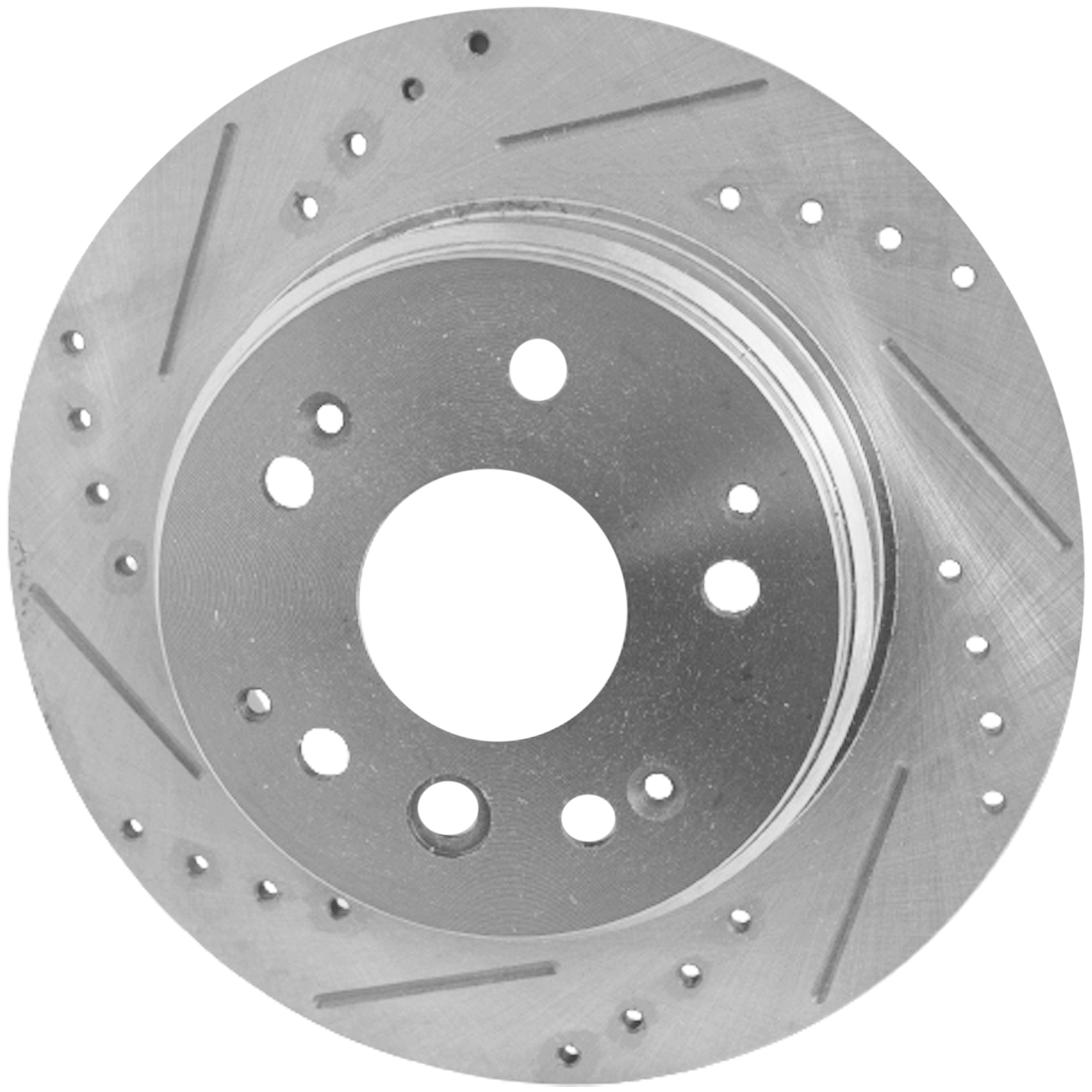 AM ELEMENT 03-11 TL 04-08 REAR BRAKE DISC RH=LH Cross drilled and Slotted Solid 5 Lugs SKU JSTPH27110034DRS OEM 31316-145423-980151-48880151-6