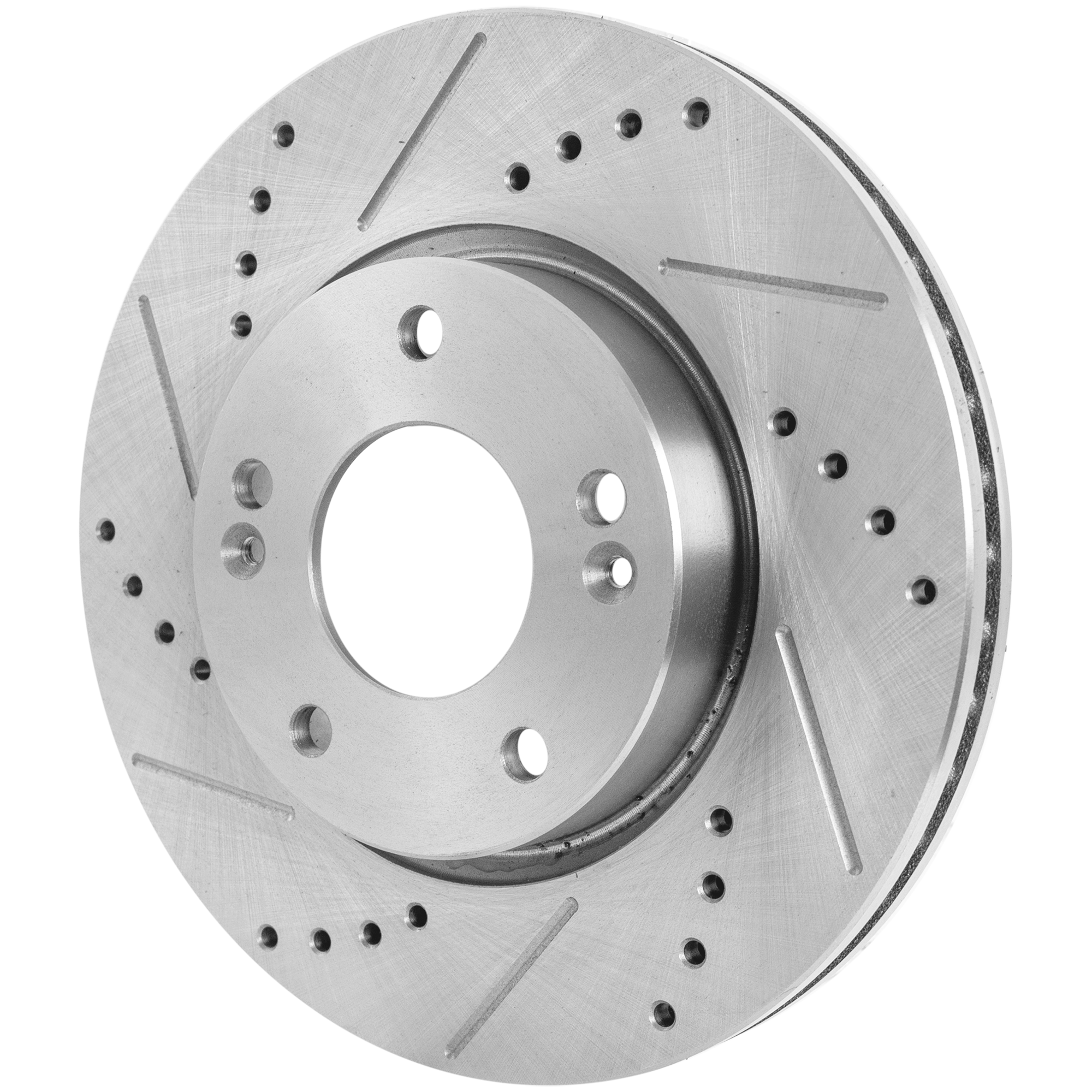 AM TIBURON 03-08 SOUL 12-13 FRONT BRAKE DISC RH=LH Cross drilled and Slotted Vented 5 Lugs SKU JSTPH27110074DRS OEM 25930-31337-31423-145504-88008