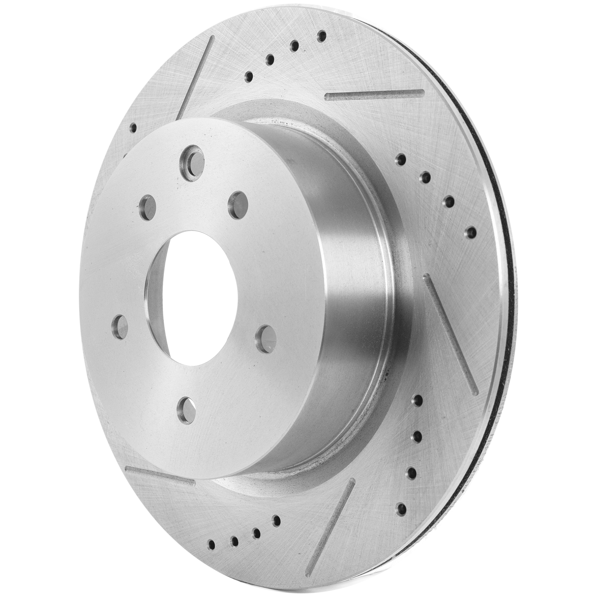 AM G35-05-08 MAXIMA 09-23 REAR BRAKE DISC RH=LH Cross drilled and Slotted Vented 5 Lugs SKU JSTPI27110004DRS OEM 31387-31530-44624-44676-083306
