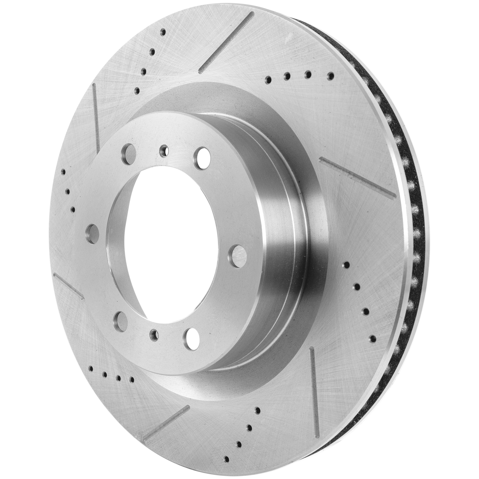 AM GX460-4RUNNER 10-22 FRONT BRAKE DISC RH=LH Cross drilled and Slotted SKU JSTPL27110015DRS OEM 31554-44714-44819-0833465-8501