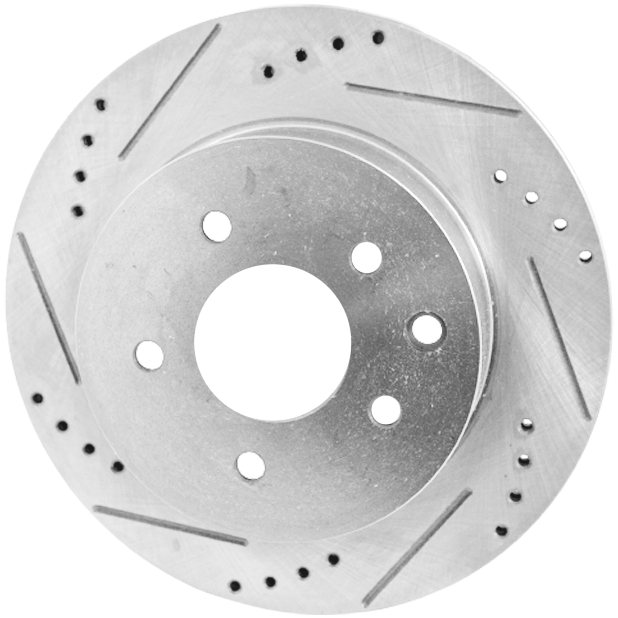 AM 350Z 03-05 ROGUE 08-20 LEAF 11-22 REAR BRAKE DISC RH=LH Cross drilled and Slotted Solid 5 Lugs SKU JSTPN27110011DRS OEM 31349-900540-48880113-52126093