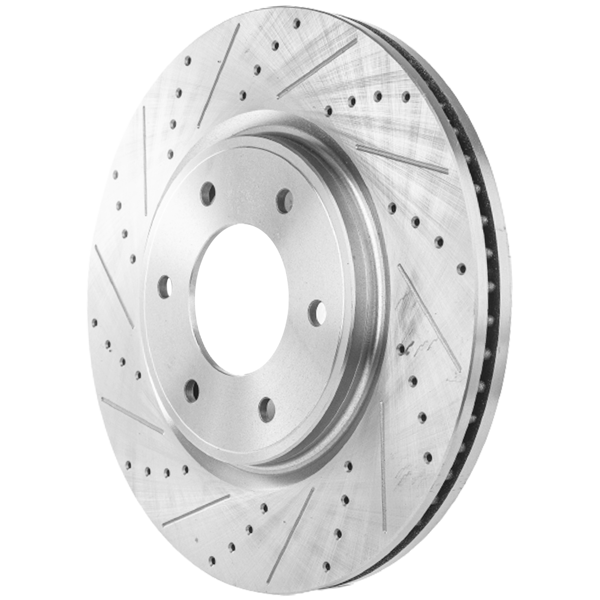 AM TITAN 07-23 ARMADA 08-19 QX56-08-10 FRONT BRAKE DISC RH=LH Cross drilled and Slotted Vented 6 Lugs SKU JSTPN27110054DRS OEM 31506-44617-0833325-850024-900