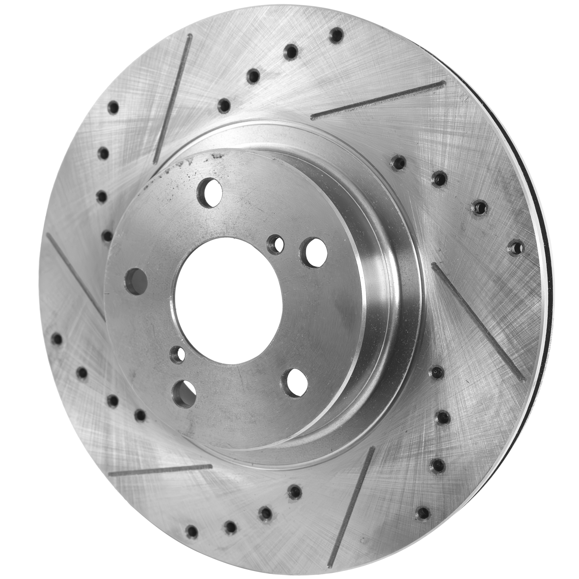 AM IMPREZA 98-16 LEGACY 91-05 FRONT BRAKE DISC RH=LH Cross drilled and Slotted Vented 5 Lugs SKU JSTPS27110030DRS OEM 189-19887-25370-31059-31247-63