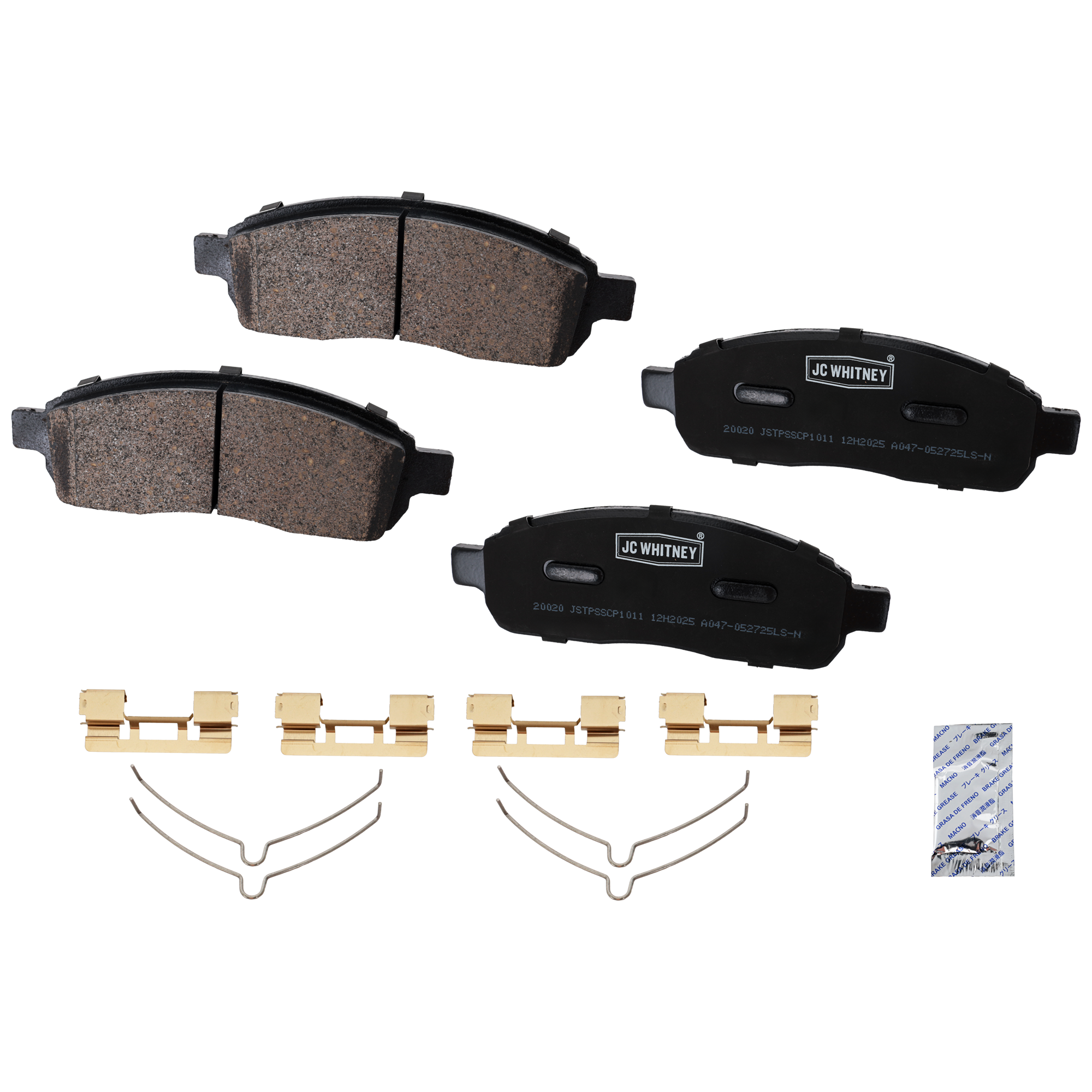 AM F 150-04-08 MARK LT 06-08 FRONT BRAKE PAD SET 2 Wheel Set SKU JSTPSSCP1011 OEM 4L3Z2001AB 4L3Z2001AC 4L3Z2001