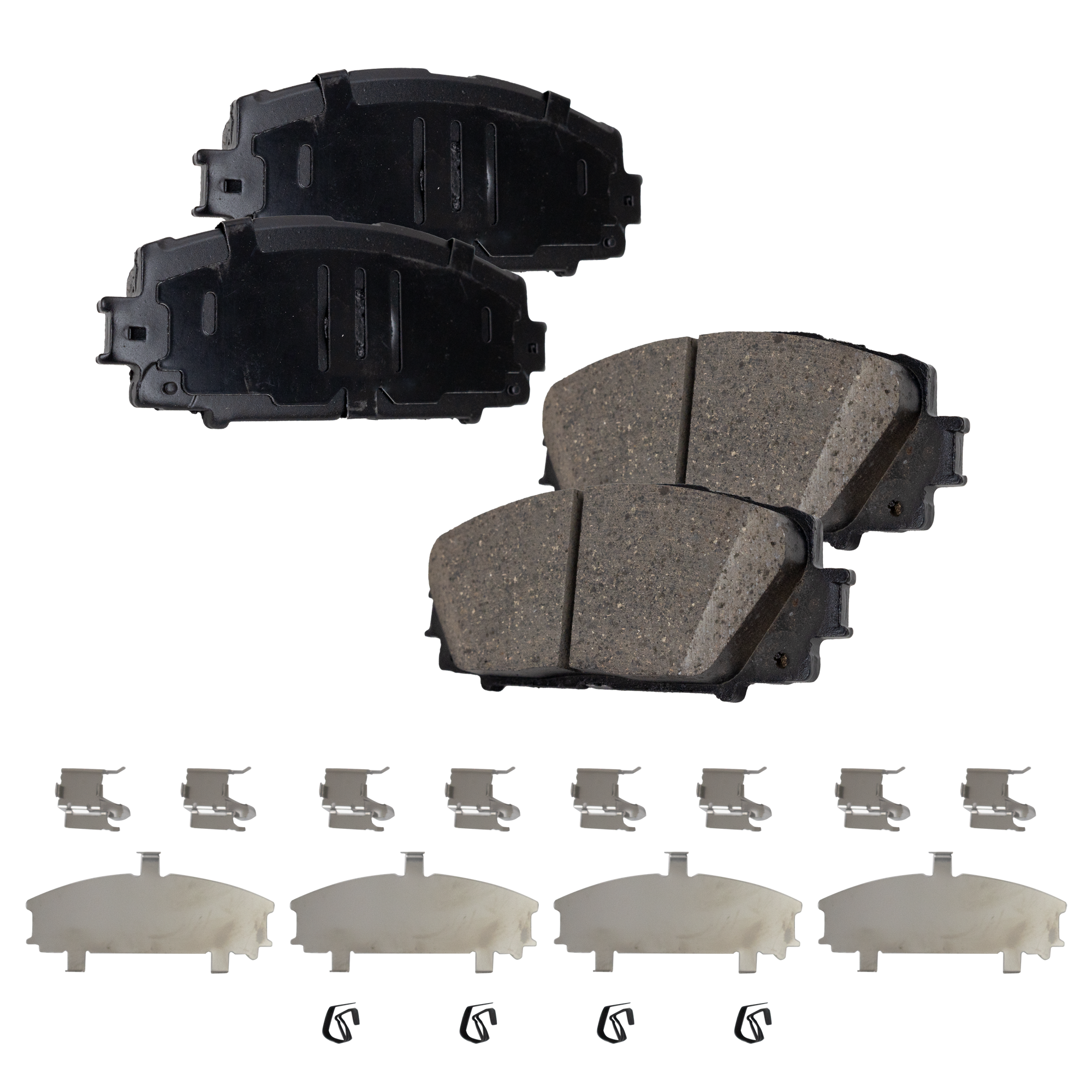 AM YARIS 07-18 IQ 13-13 FRONT BRAKE PAD SET 2 Wheel Set SKU JSTPSSCP1184 OEM 0446512640-0446552260-04465523