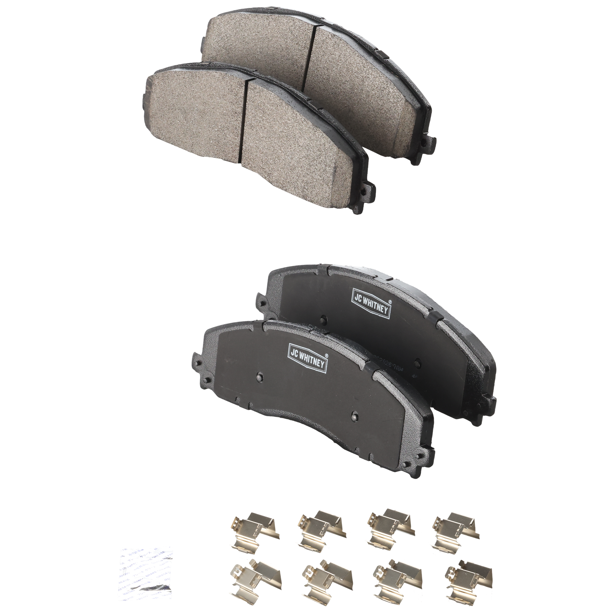 AM F SERIES SUPER DUTY PICKUP 13-23 FRONT BRAKE PAD SET 2 Wheel Set SKU JSTPSSCP1680 OEM DC3Z2001A DC3Z2001B DC3Z2001C