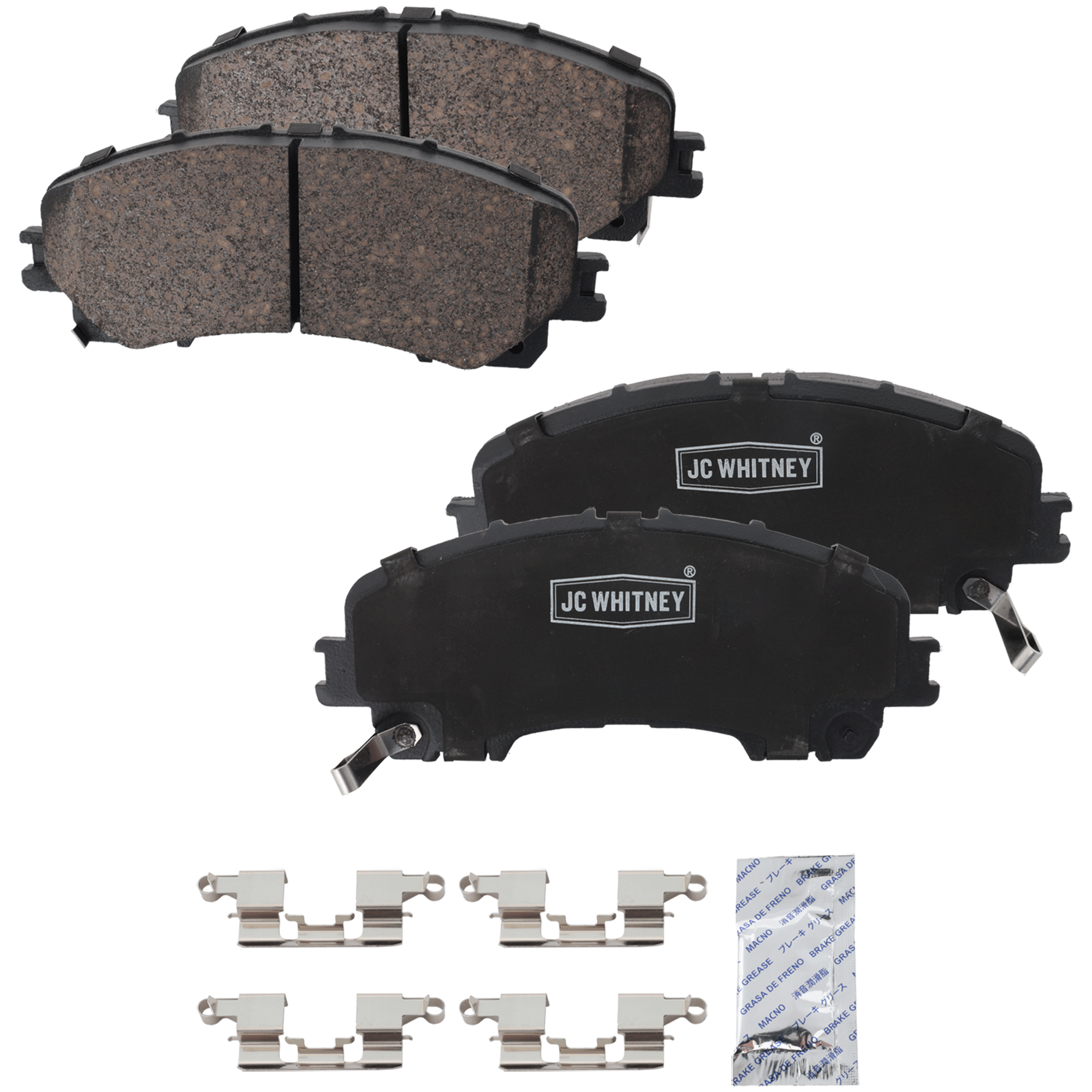 AM Q50-14-22 ROGUE 14-19 QX50-16-17 FRONT BRAKE PAD SET 2 Wheel Set SKU JSTPSSCP1736 OEM D10603WU0A D10604GA0A D10604GA