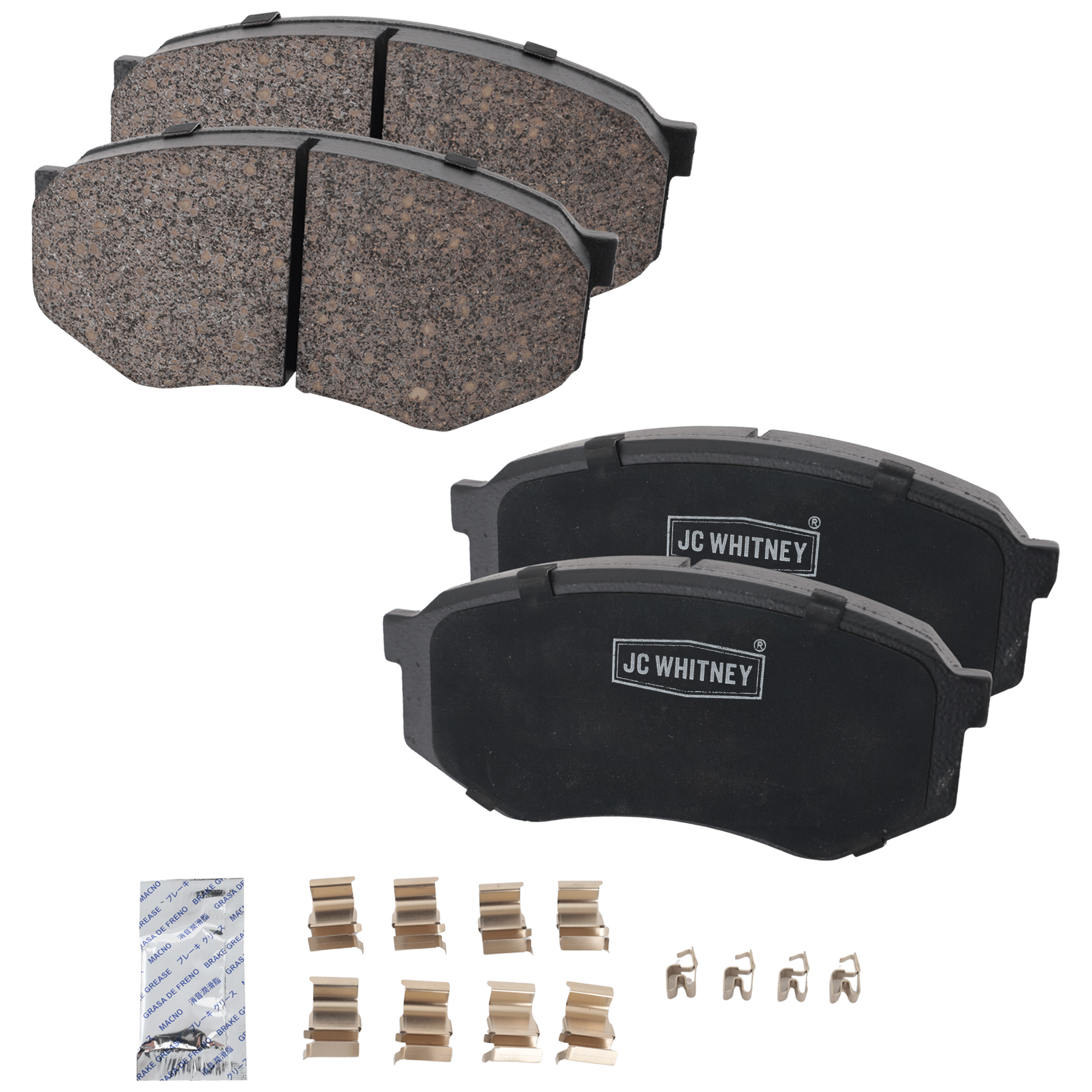 AM FE 90-95 TACOMA 95-04 BRAKE PAD SET Front 2 Wheel Set SKU JSTPSSCP433 OEM 0449122260-0449122280