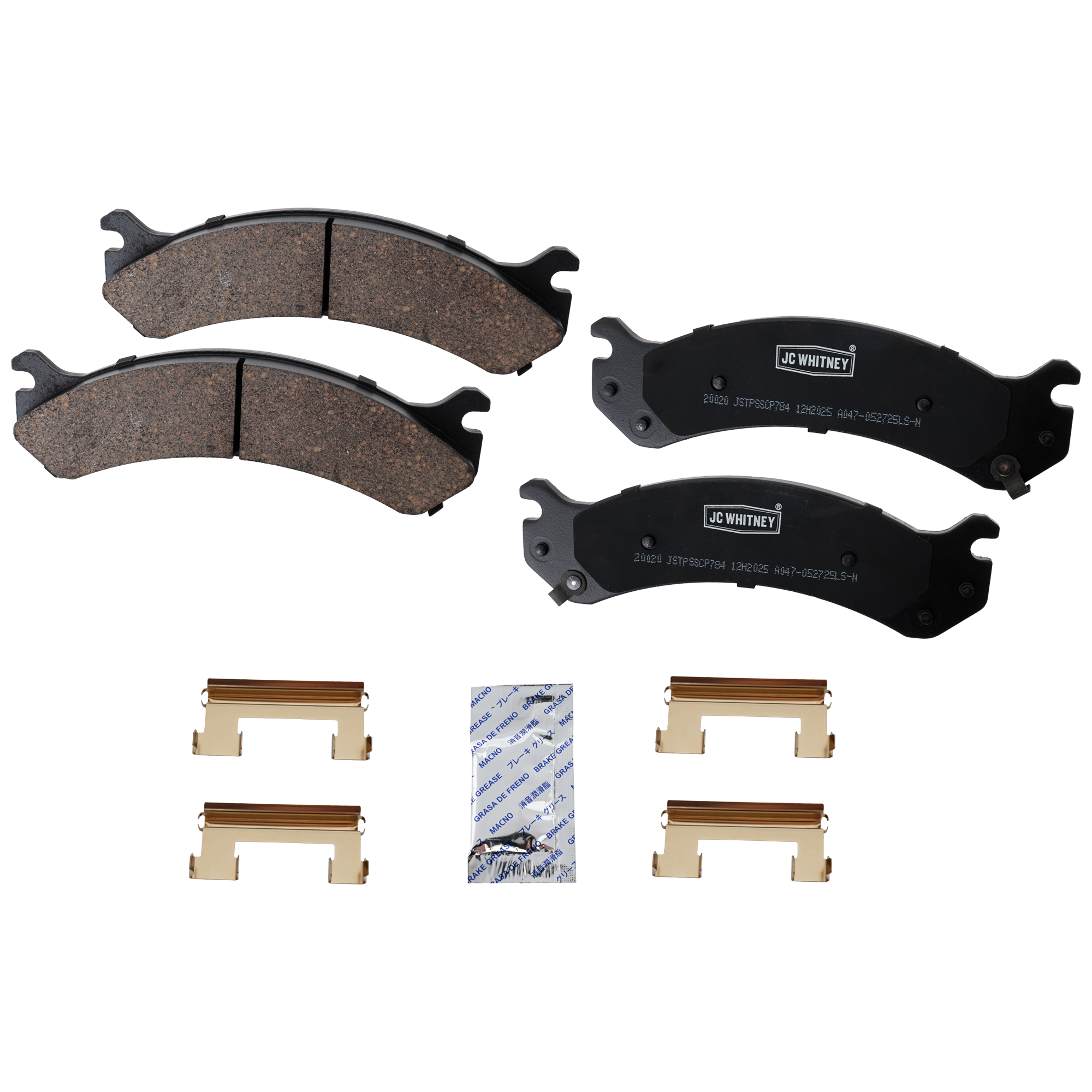 AM EXPRESS VAN 03-17 SILVERADO 2500-99-04 FRONT BRAKE PAD SET 2 Wheel Set SKU JSTPSSCP784 OEM 18026219-18042334-18044594-180
