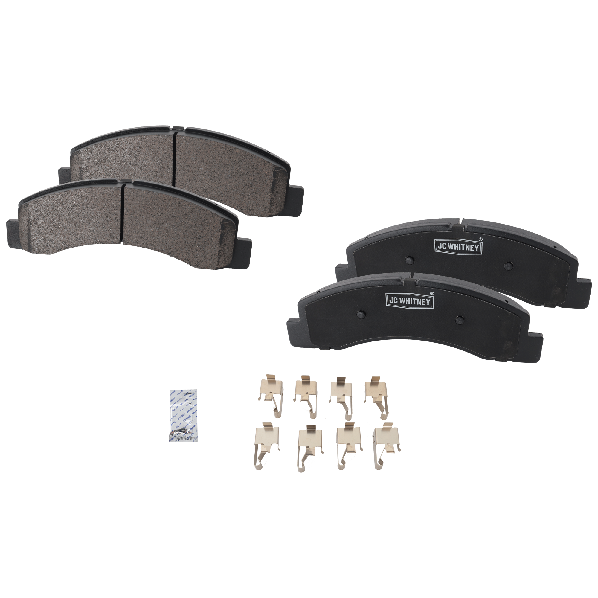 AM F 250 F 350 SUPER DUTY 99-04 FRONT BRAKE PAD SET 2 Wheel Set SKU JSTPSSCP824 OEM 1C3Z2001AA 1C3Z2001BA F81A2001