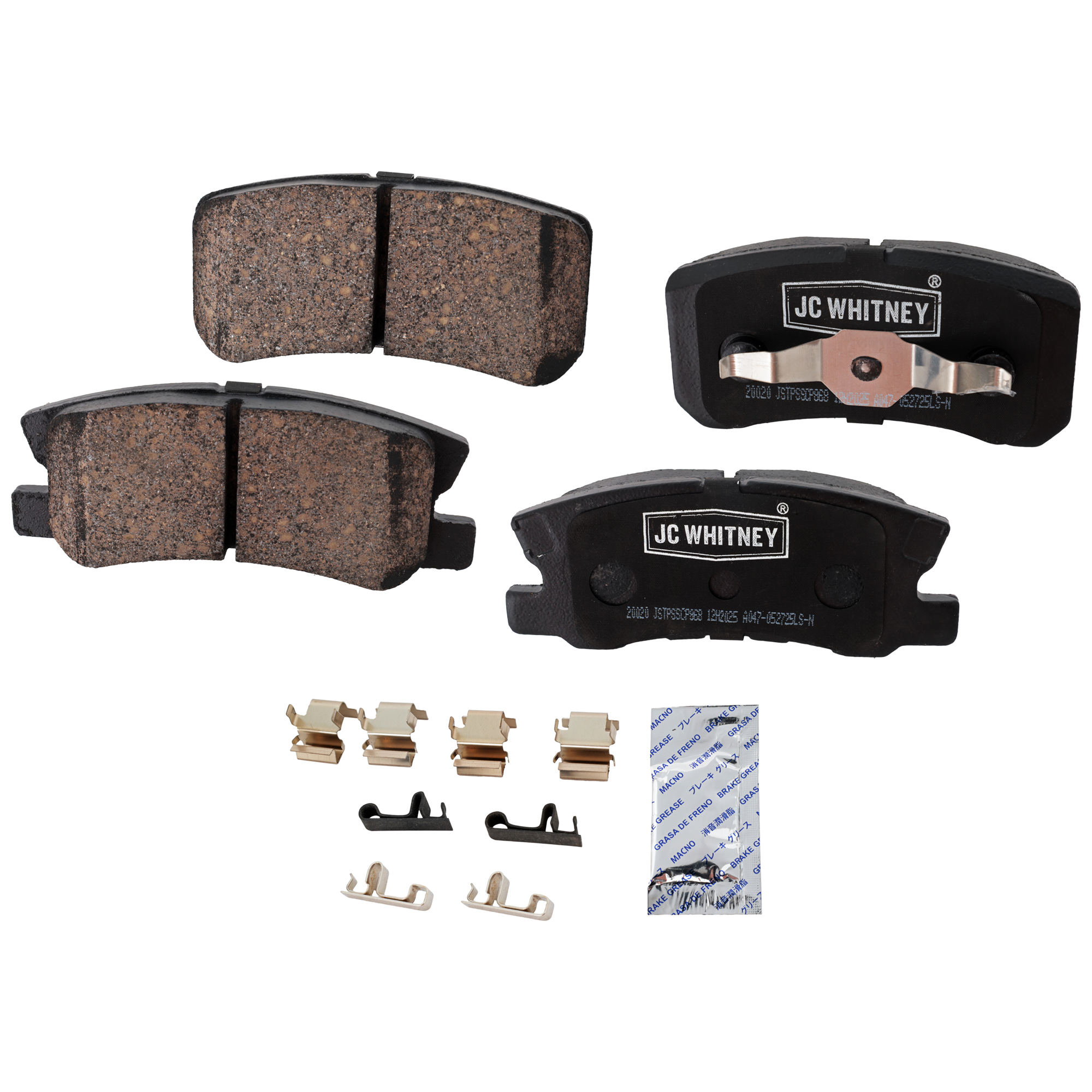 AM MONTERO 01-06 COMPASS 07-17 REAR BRAKE PAD SET 2 Wheel Set SKU JSTPSSCP868 OEM 4605A265-4605A487-68020256AA 6
