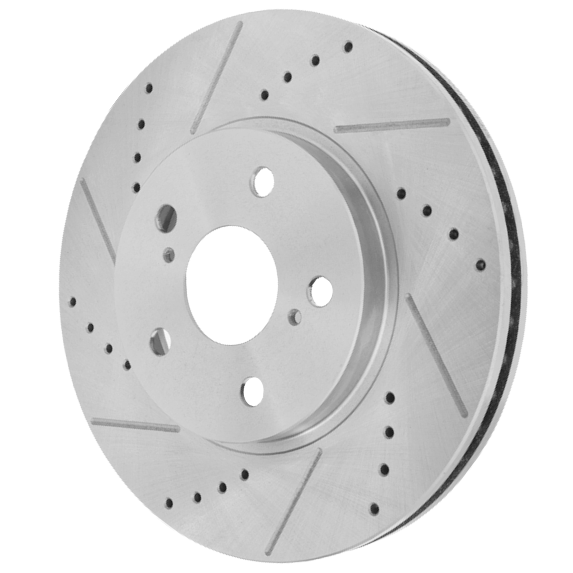 AM CAMRY 02-06 SIENNA 04-10 IS250-06-15 FRONT BRAKE DISC RH=LH 5 Lugs Plain Hat Cross drilled and Slotted Vented 5 Lugs SKU JSTPT27110008DRS OEM 19380-31314-31451-44627-145471