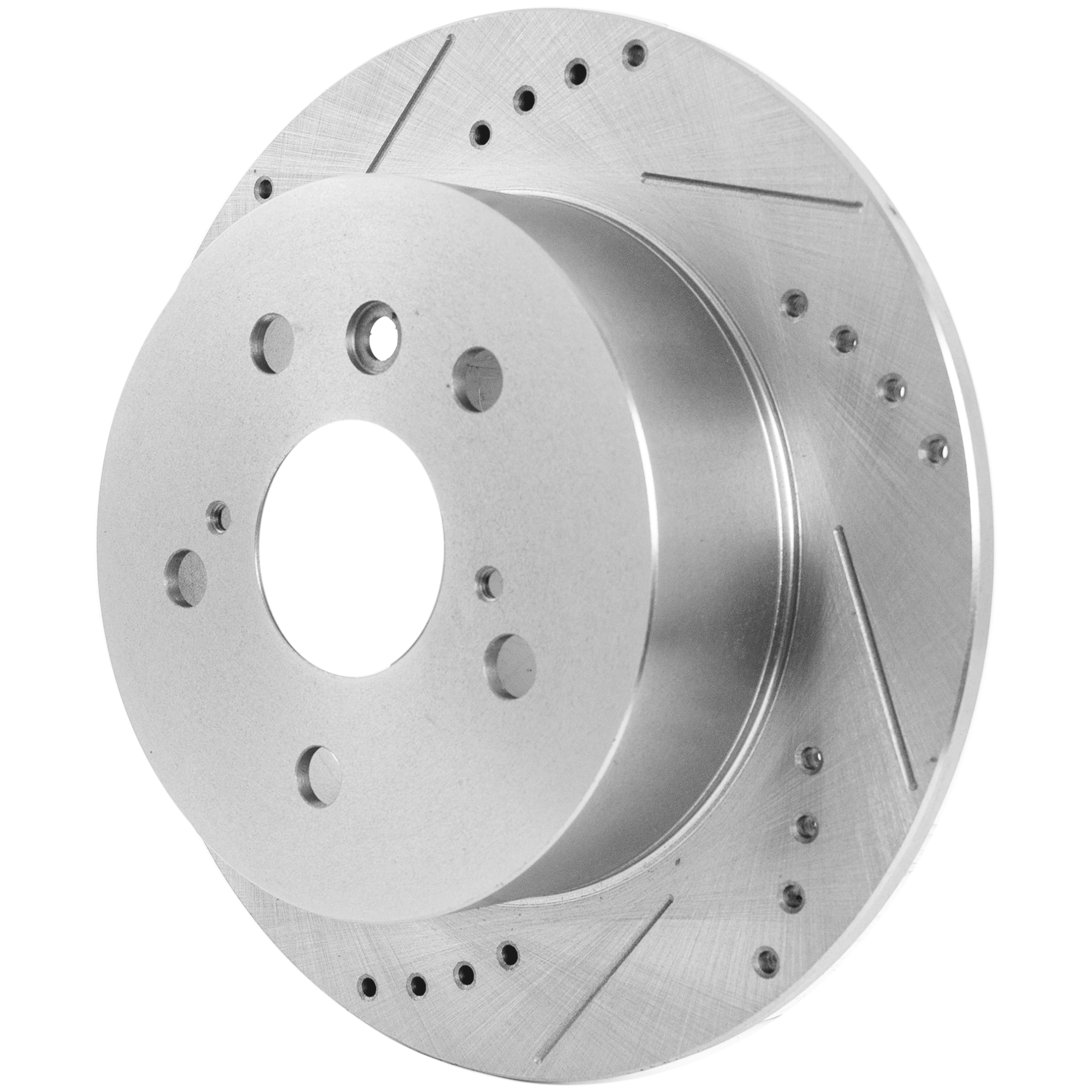 AM CAMRY 12-17 AVALON ES350-13-18 REAR BRAKE DISC RH=LH Cross drilled and Slotted SKU JSTPT27110010DRS