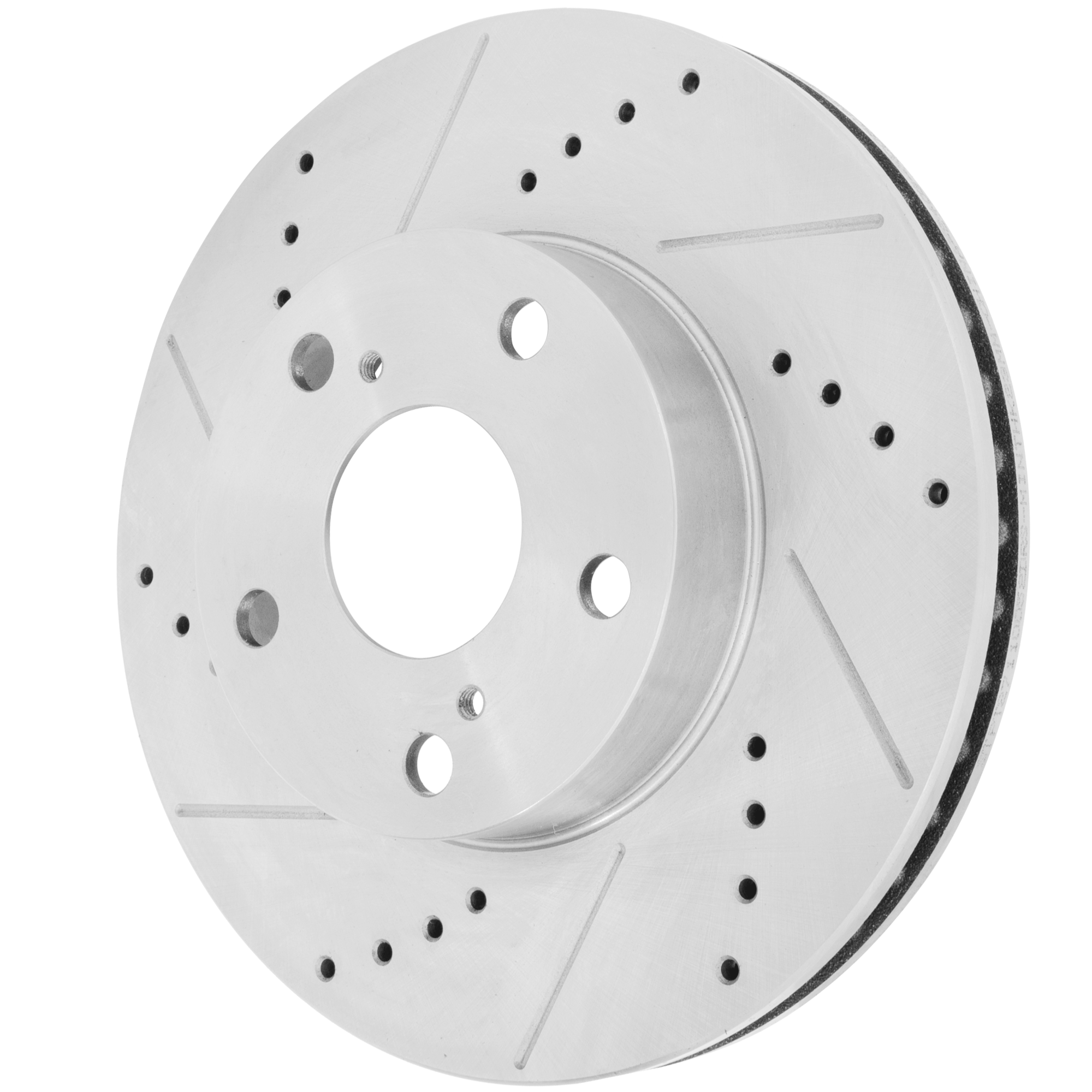 AM TACOMA 05-15 FRONT BRAKE DISC RH=LH RWD 5 Lug Cross drilled and Slotted SKU JSTPT27110052DRS OEM 31428-44586-60405-900358-60076
