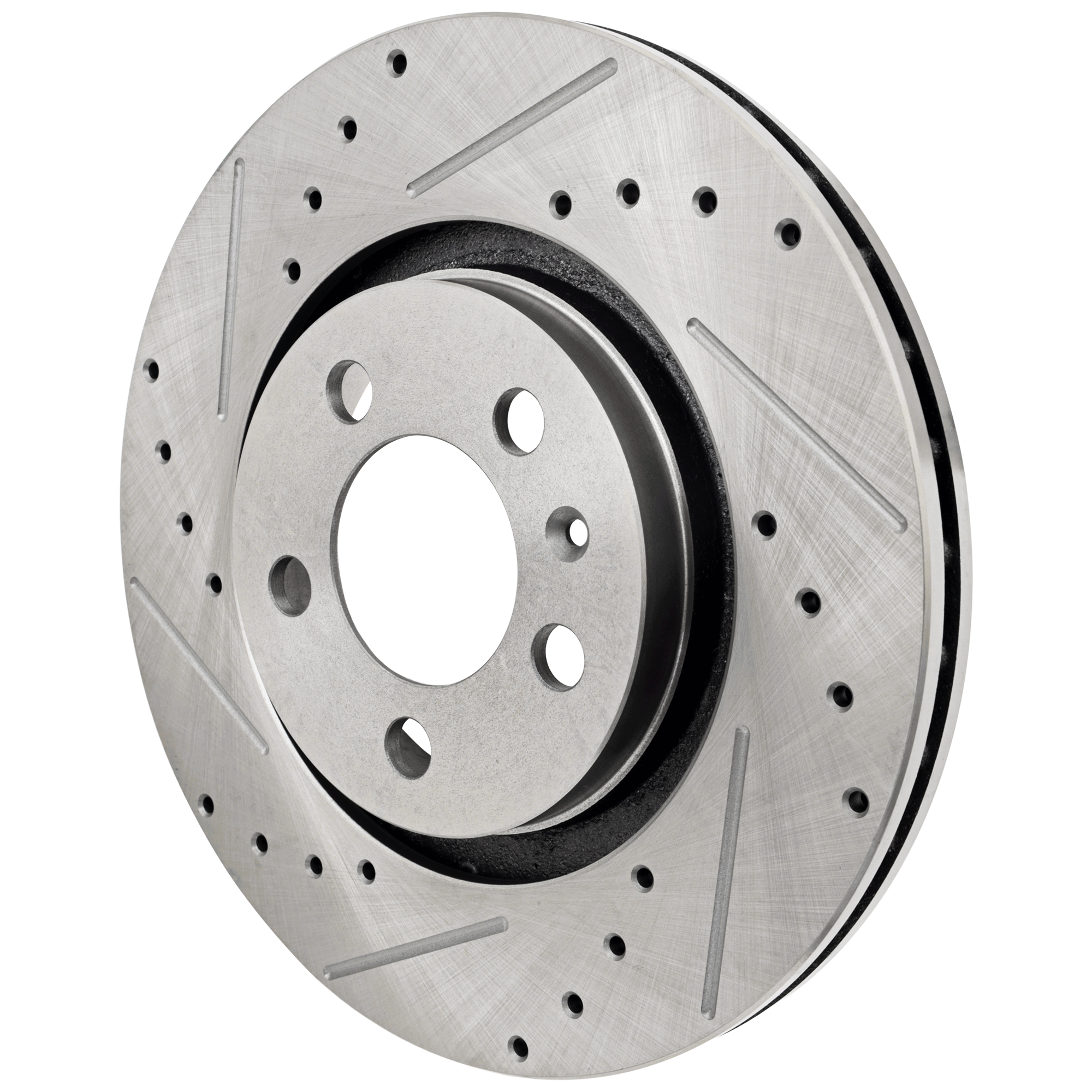 AM BEETLE JETTA 98-10 FRONT BRAKE DISC RH=LH Cross drilled and Slotted SKU JSTPV27110003DRS OEM 19953-34143-37001-117202-14523