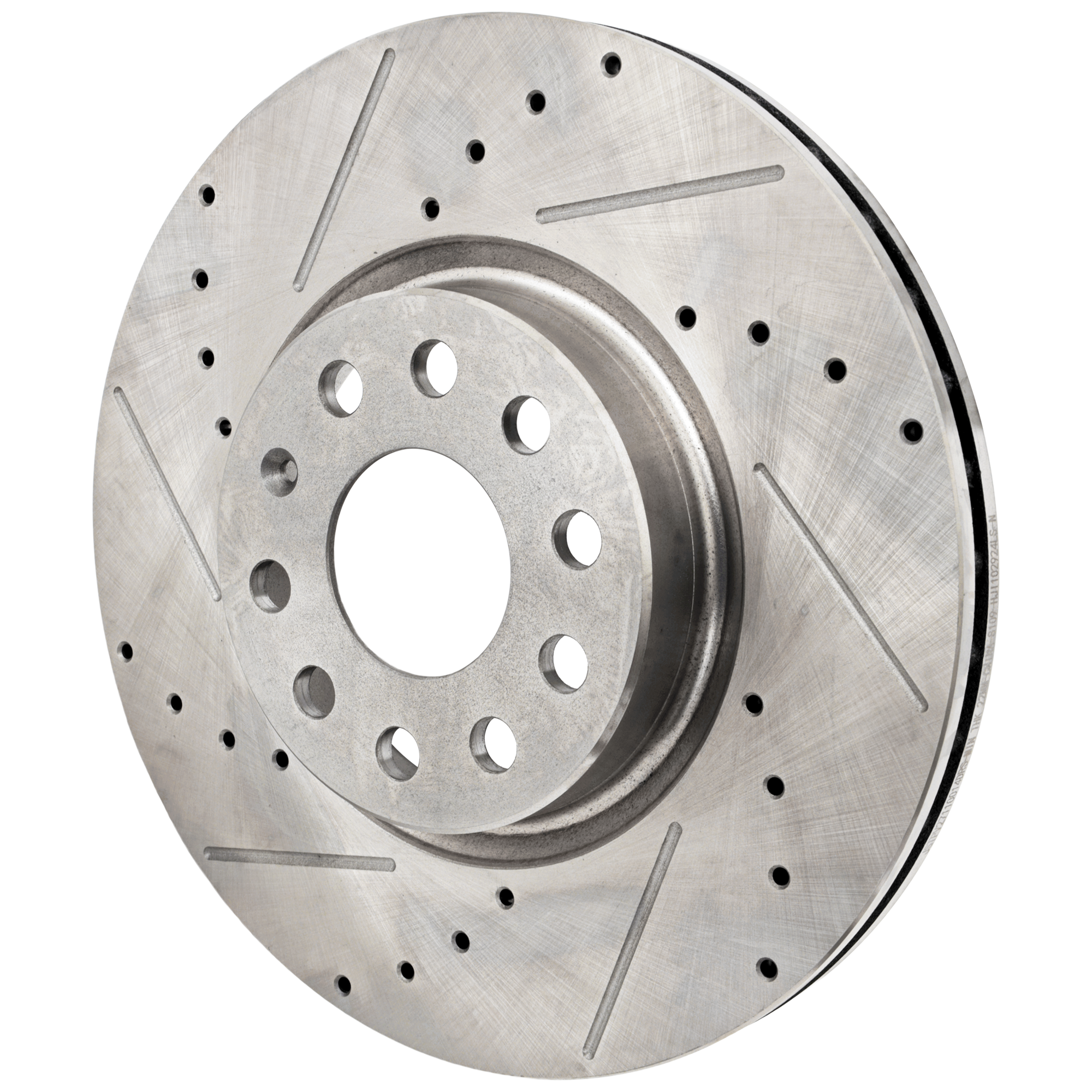 AM JETTA 05-18 PASSAT 06-21 FRONT BRAKE DISC RH=LH Cross drilled and Slotted SKU JSTPV27110014DRS OEM 34279-45112-900468-60074053-45