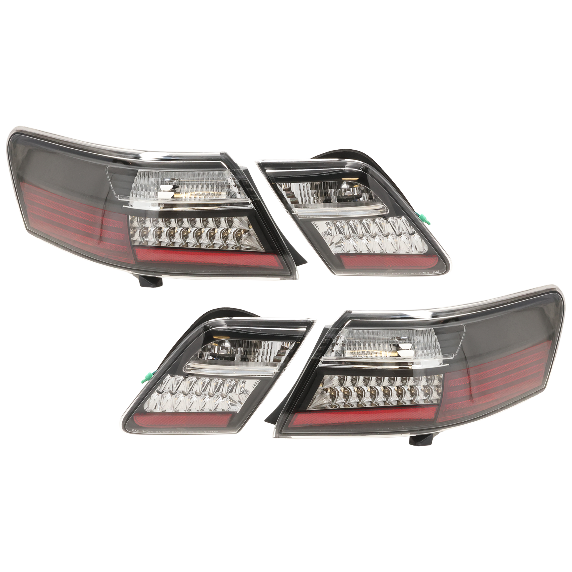 AM CAMRY 07-09 TAIL LAMP RH AND LH Inner and Outer Assembly LED Black Interior Exc. Hybrid Model Japan Built Vehicle SKU JT73010047A OEM 8155133340 PFM 8156133460 PFM