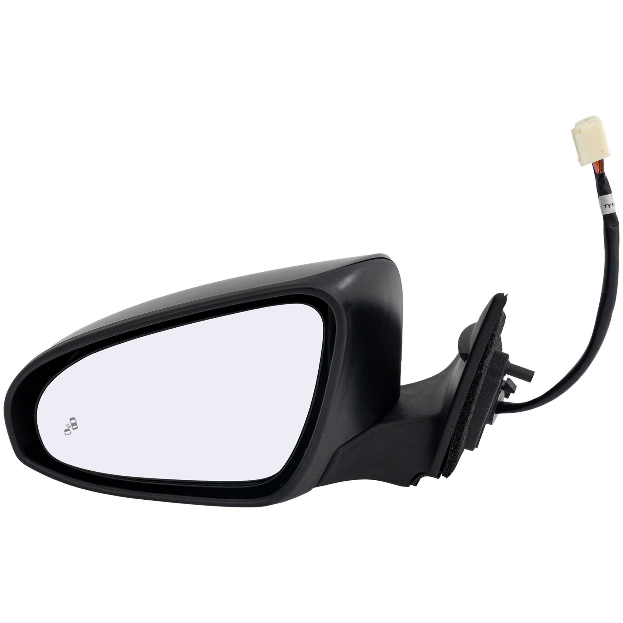 AM CAMRY 15-15 MIRROR LH Power Manual Folding Heated Paintable w BSD in Glass No Auto dimming Memory and Signal Light SKU JTY186EL Partslink TO1320373 OEM 8790606050
