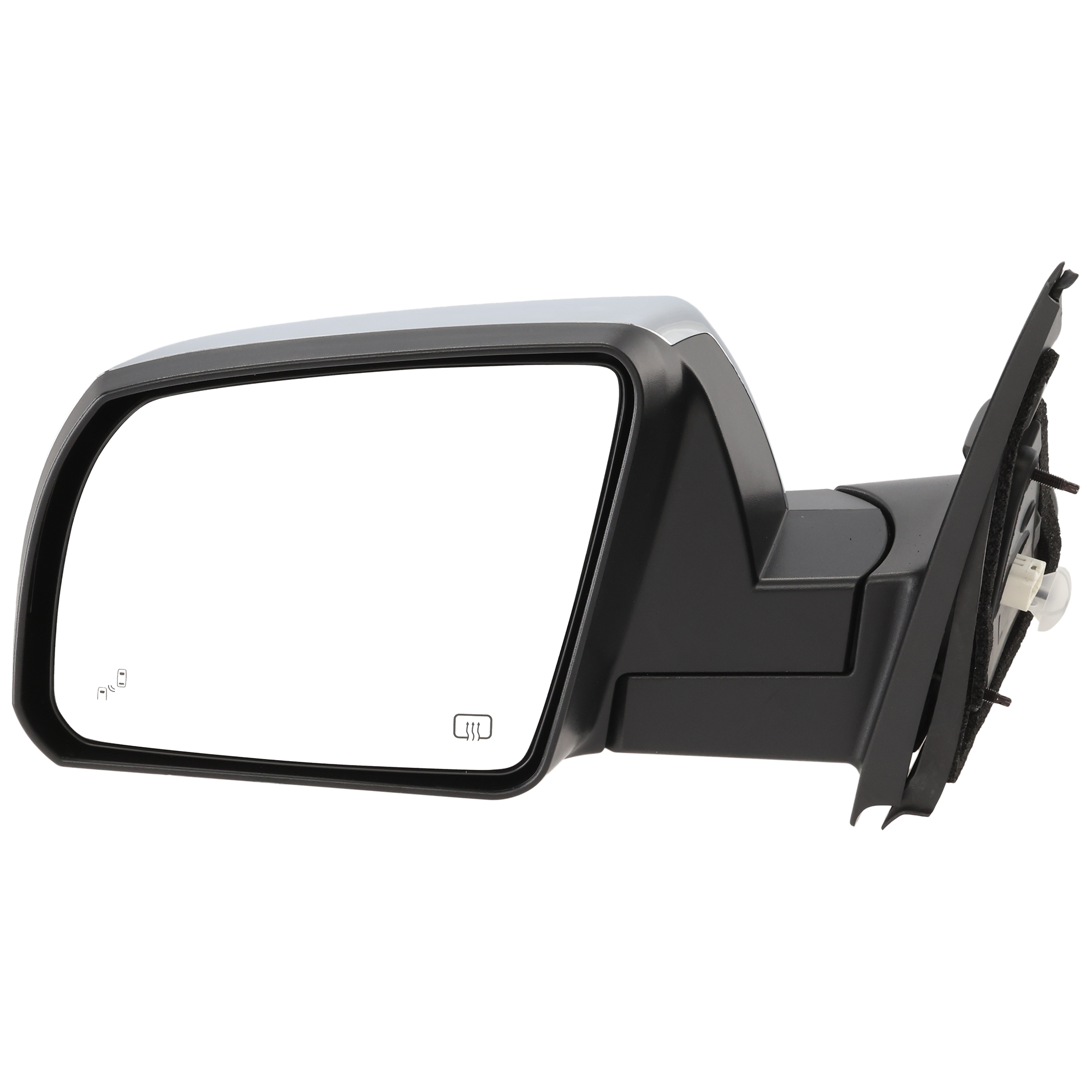 AM TUNDRA 14-21 MIRROR LH Non Towing Power Manual Folding Heated Chrome w BSD No Signal Light w Lane Change Assist SKU JTY210CL Partslink TO1320305 OEM 879400C430