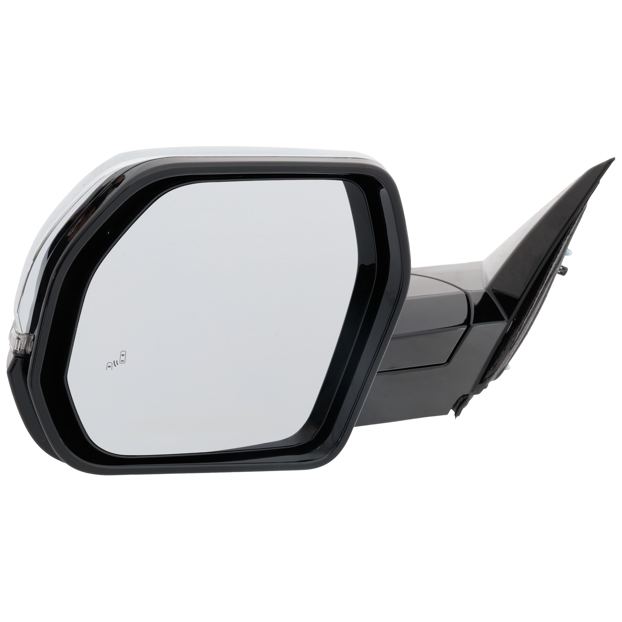 AM TUNDRA 22-24 MIRROR LH Power Manual Folding Heated Chrome w Blind Spot Detection in Glass In housing Signal Light No Auto dimming Memory Puddle Light Side View Camera SKU JTY61CL Partslink TO1320435 OEM 879400C661-879400C660 PFM