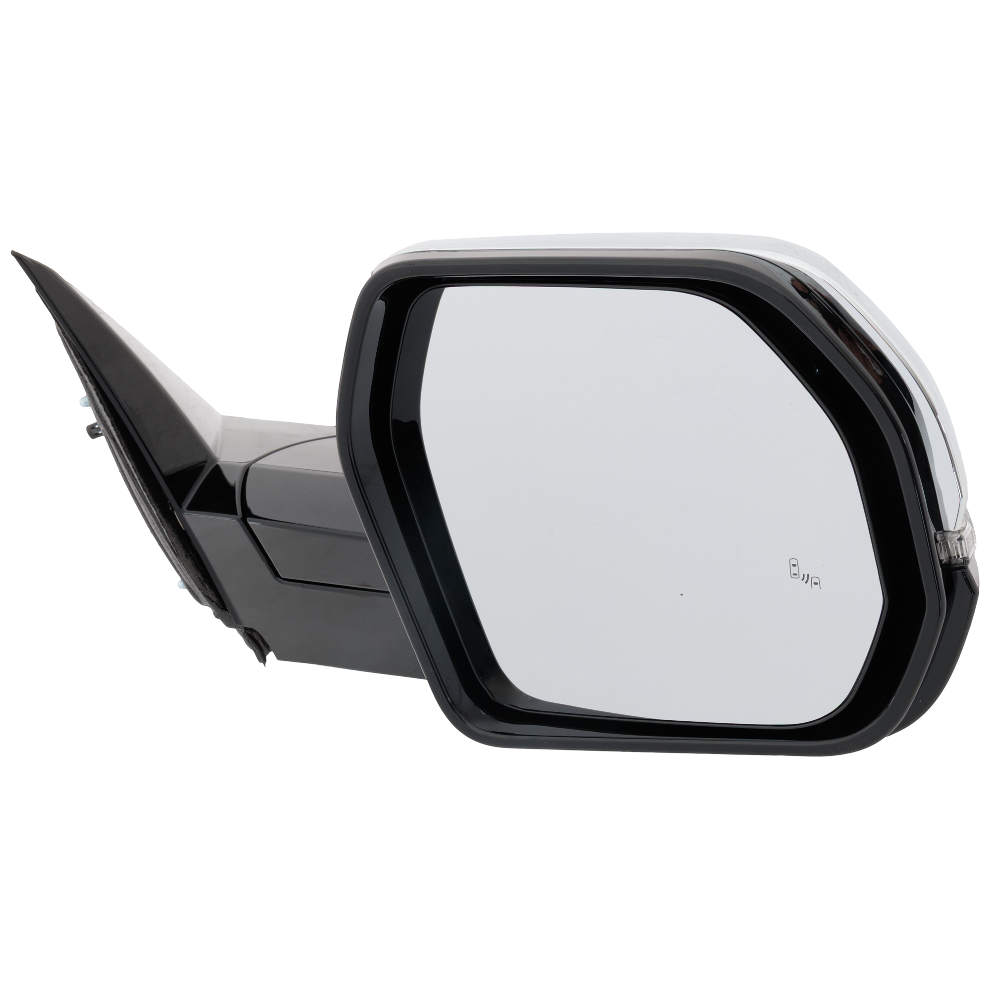 AM TUNDRA 22-24 MIRROR RH Power Manual Folding Heated Chrome w Blind Spot Detection in Glass In housing Signal Light No Auto dimming Memory Puddle Light Side View Camera SKU JTY61CR Partslink TO1321435 OEM 879100C661-879100C660 PFM