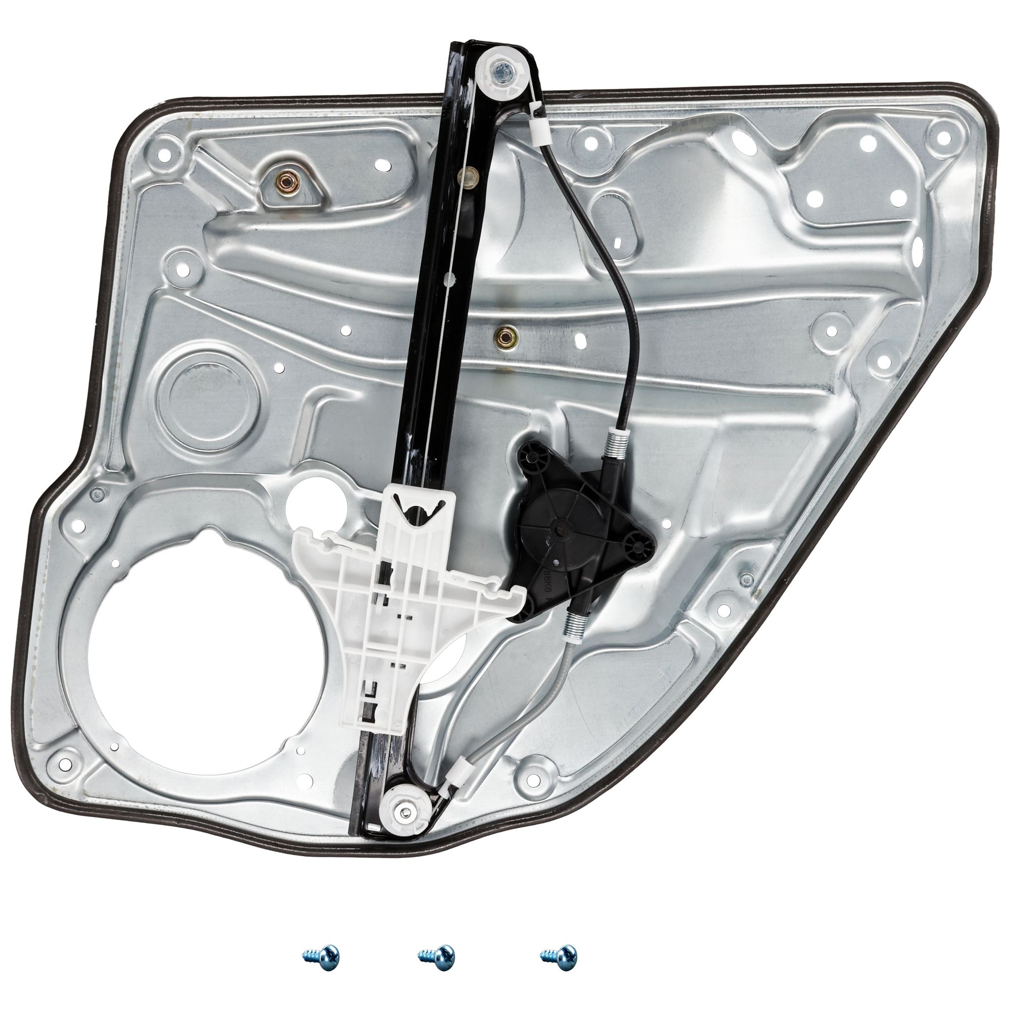 AM GOLF 99-10 REAR WINDOW REGULATOR LH Power w o Motor w Panel 4 Door SKU JV491704 Partslink VW1550102 OEM 1J4839461F