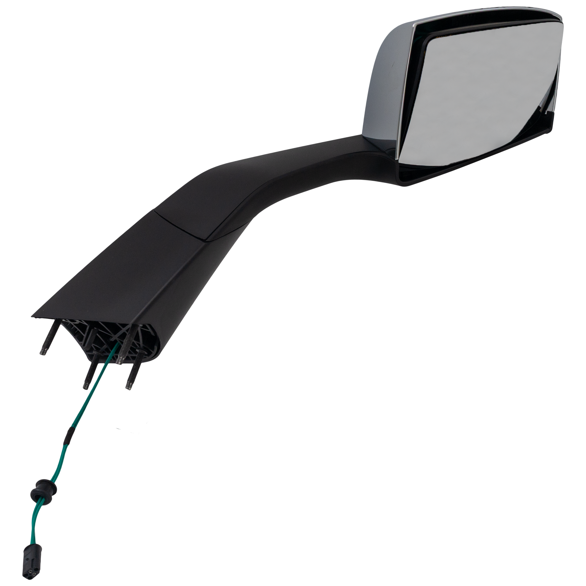 AM VOLVO VNL 17-24 HOOD MIRROR RH Manual Adjust Heated Chrome SKU JVL54CR HD OEM 84723683