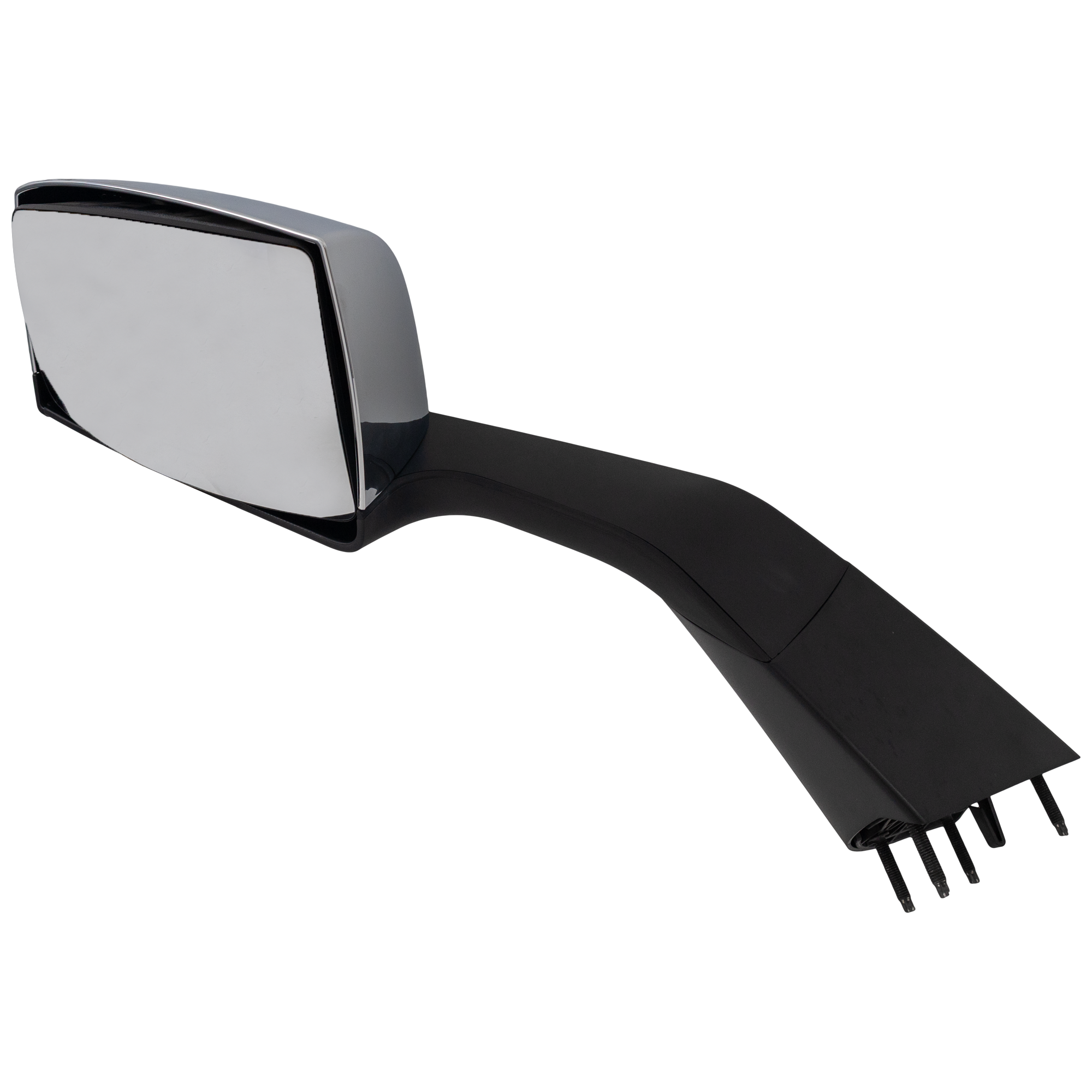 AM VOLVO VNL 17-24 HOOD MIRROR LH Manual Adjust Non Heated Chrome SKU JVL55CL HD OEM Heavy Duty