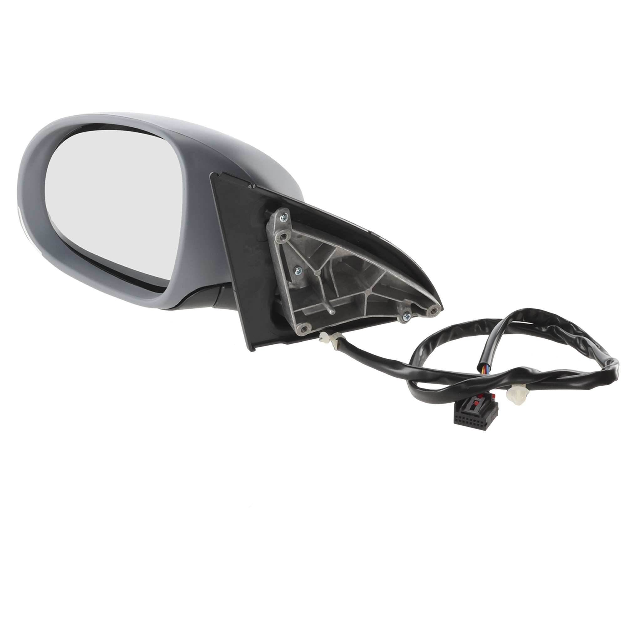 AM PASSAT 06-10 MIRROR LH Power Manual Folding Heated Paintable w Signal Light No Memory and Puddle Light SKU JVW26EL Partslink VW1320136 OEM 3C1857507DP9B9