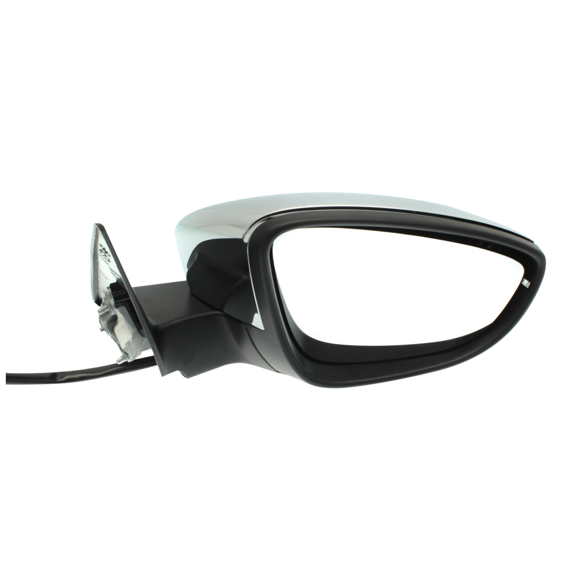 AM BEETLE 12-19 MIRROR RH Power Manual Folding Heated Chrome w In housing Signal Light No Auto dimming BSD and Memory SKU JVW59CR S Partslink VW1321157 OEM 5C5857508B9B9 PFM