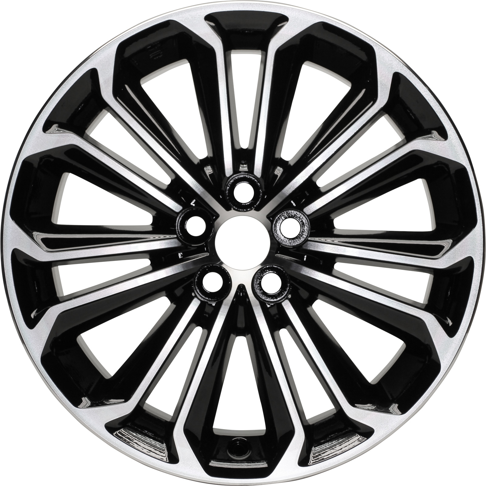 AM WL 14-16 COROLLA 17X7-14SPK 5 LUG MACHND BLKVENTS.. SKU JWALY75152U45N OEM 4261102F80