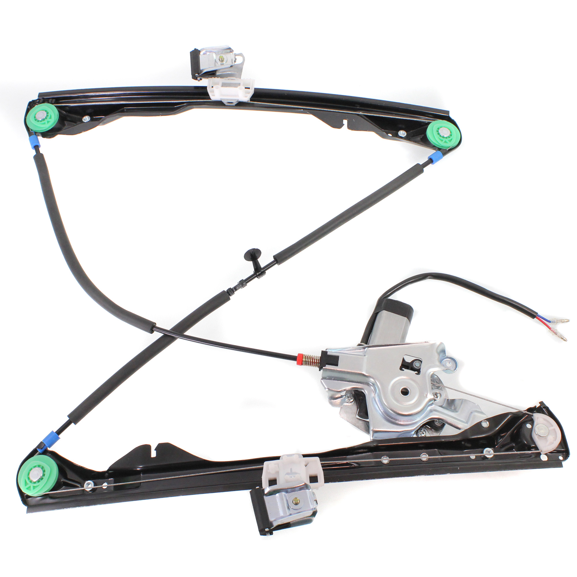AM FOCUS 00-07 FRONT WINDOW REGULATOR LH Power w Motor 3 Door Hatchback 2 Pins SKU JWF462956 Partslink FO1350167 OEM 6S4Z6123201BB