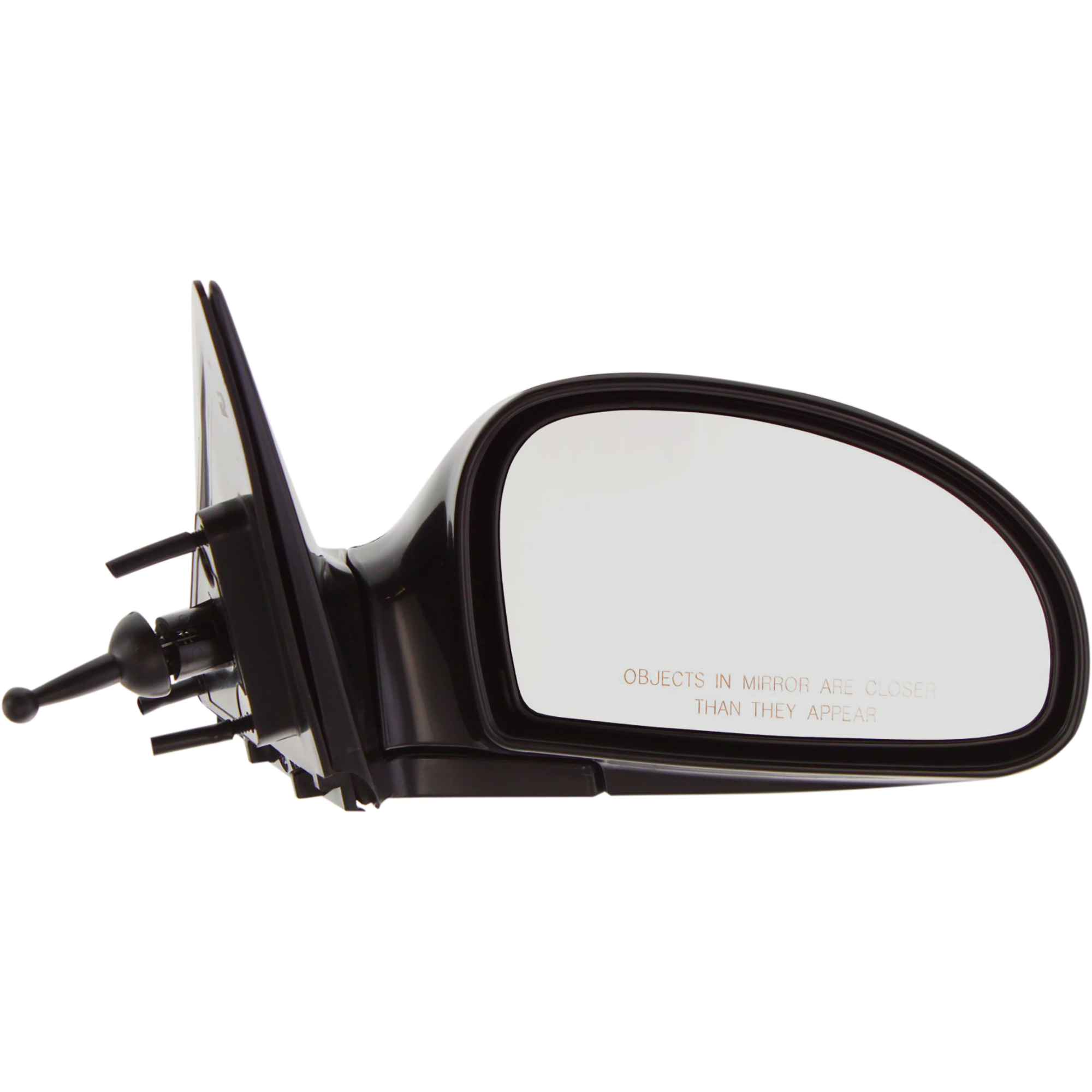 AM SPECTRA 04-09 MIRROR RH Manual Adjust Manual Folding Non Heated Paintable Chrome Glass Sedan Hatchback SKU KA14R Partslink KI1321125 OEM 876202F201