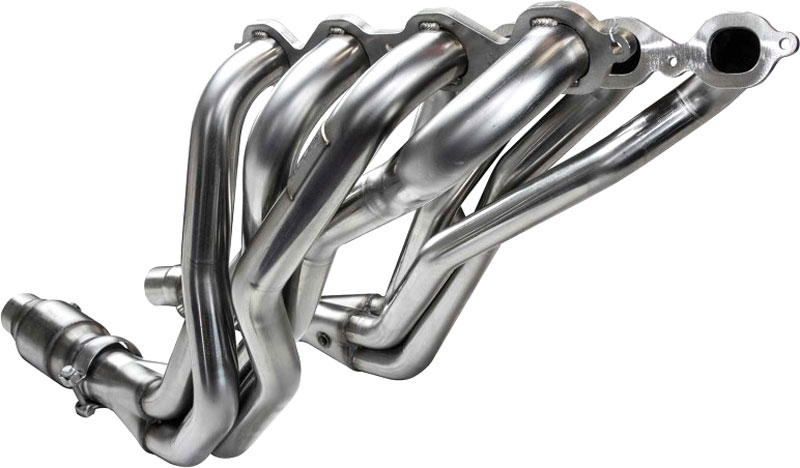AM 1-7-8 in. x 3 in. Stainless Steel Longtube Headers includes 3 in. x 2-3-4 in. GREEN Catted Connection Pipes.Factory Exhaust must be cut to install. 2016 + Chevrolet Camaro SS LT1-6.2L SKU KCH2260H430