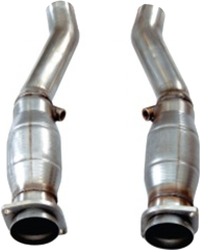 AM 3 in. x 2-1-2 in. OEM Stainless Steel Catted Connection Pipes Connects to Factory Resonator SKU KCH23103200