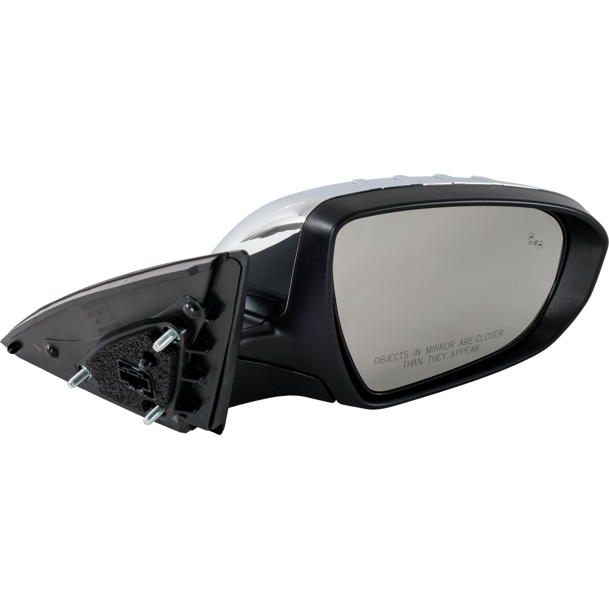 AM OPTIMA 14-15 MIRROR RH Power Power Folding Heated Chrome w BSD and Signal Light Exc. Hybrid Model USA Built Vehicle SKU KI20CR S Partslink KI1321230 OEM 876204C550