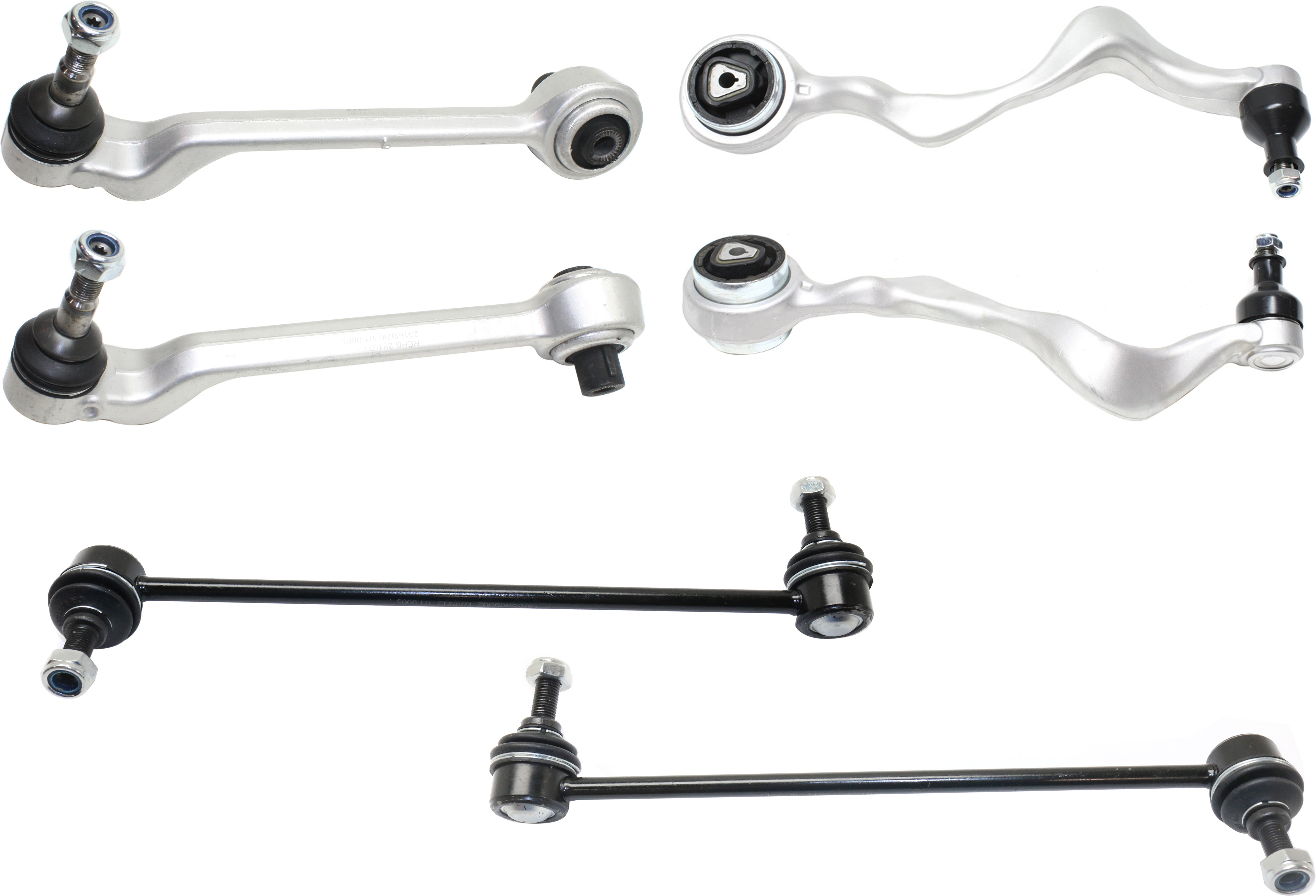 AM 3 SERIES 06-13-1 SERIES 08-13 FRONT CONTROL ARM KIT RH AND LH Lower Frontward and Rearward 6 pc kit w Ball Joint and Bushing with Sway Bar Links SKU KIT 010219-03 OEM 31126763699-31126770849-311267