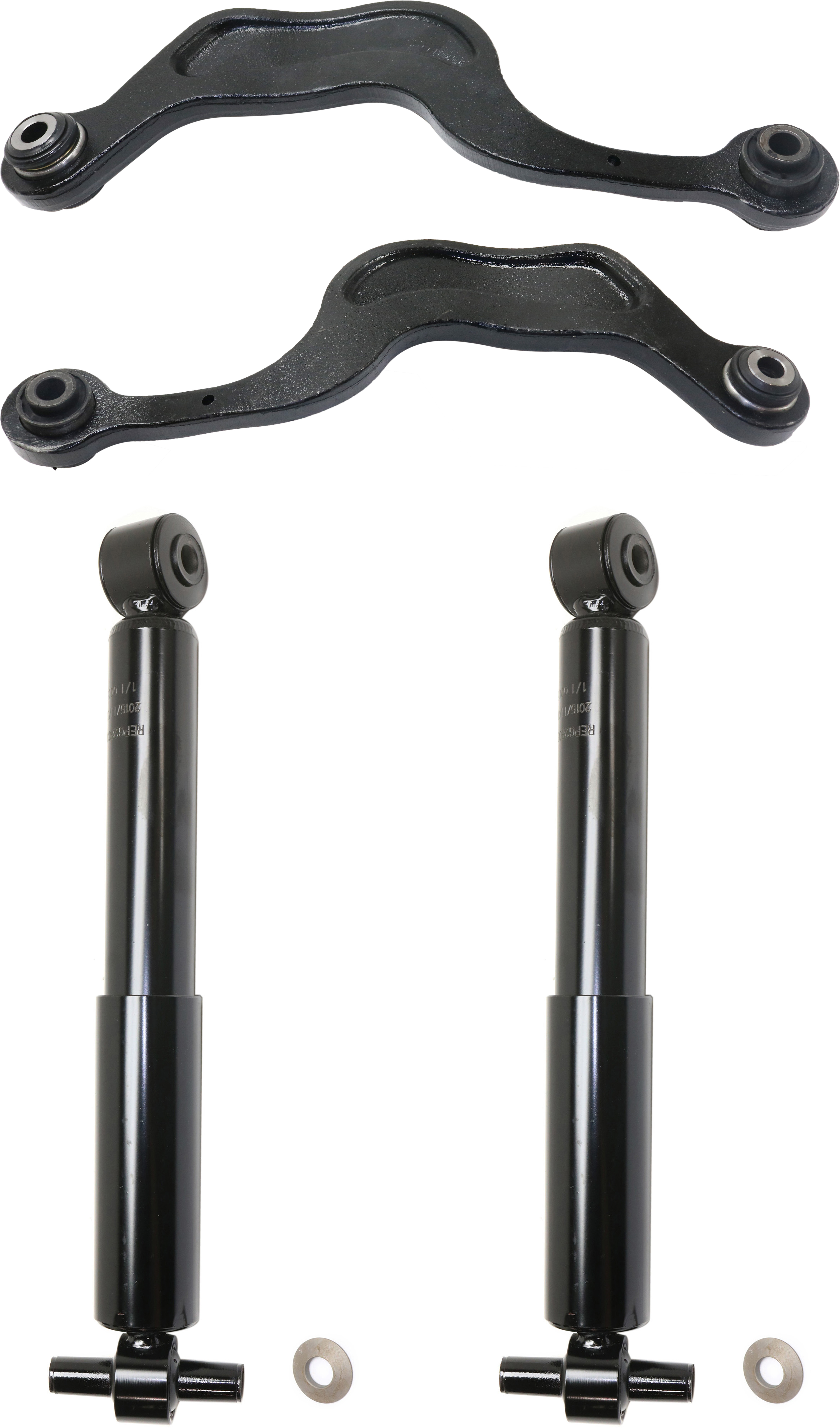 AM ACADIA 07-16 ACADIA LIMITED 17-17 REAR CONTROL ARM KIT RH AND LH Upper 4 pc kit with Shock Absorbers SKU KIT 010219-11 OEM 23347602-23461855-25788292-233