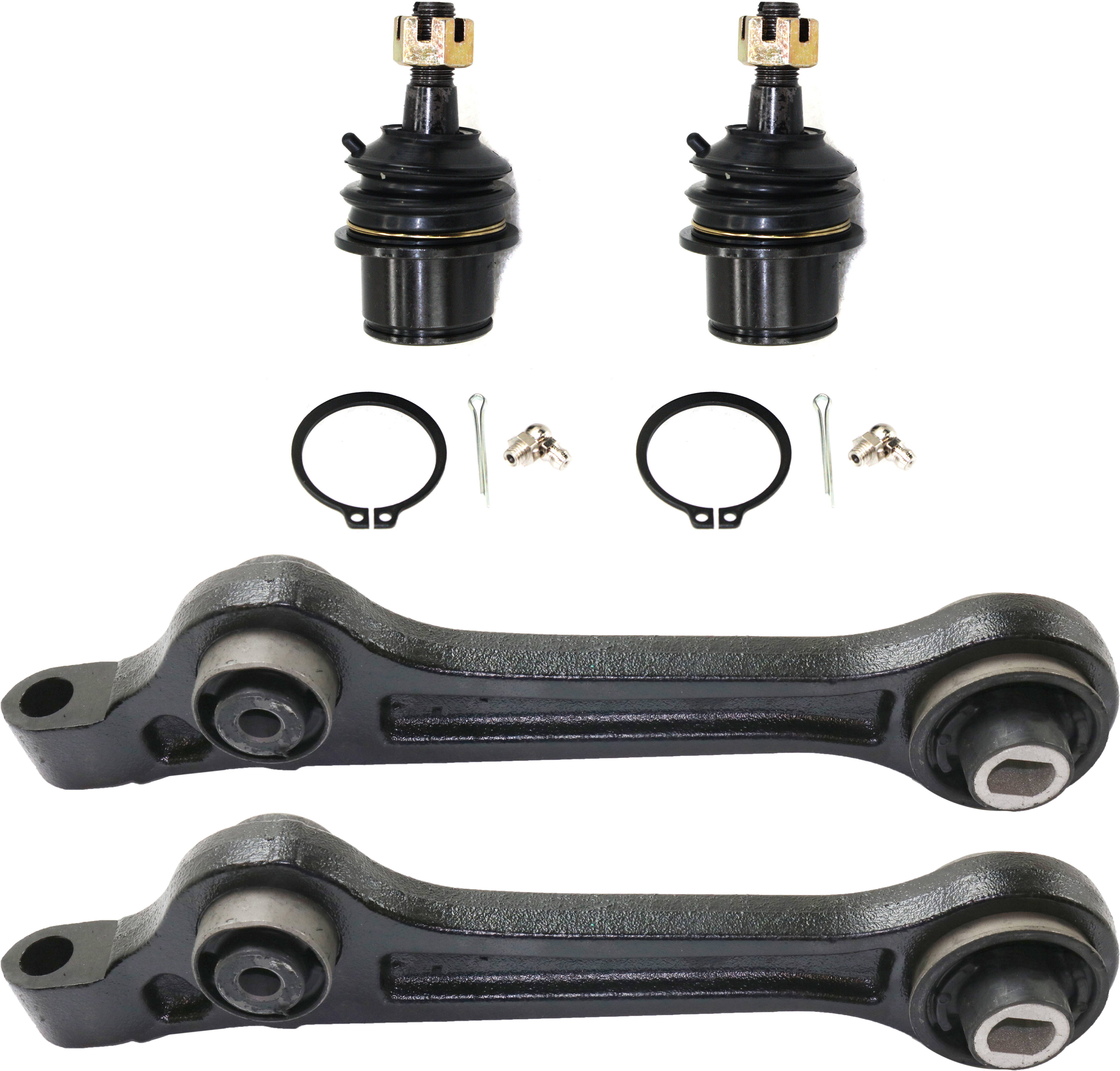 AM CHALLENGER CHRYSLER 300-11-19 CHARGER 11-20 FRONT CONTROL ARM RH AND LH Lower Rearward 4 pc kit with Ball Joints SKU KIT 010219-12 OEM 2601744-5051433-45D2442-46D244