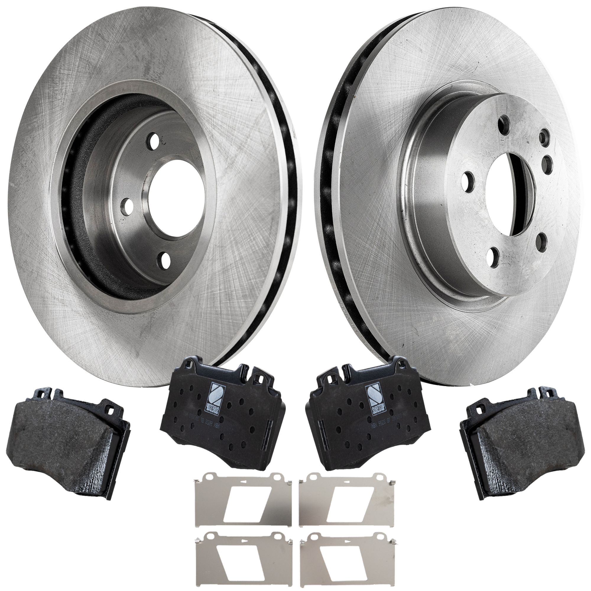 AM SL500-04-04 FRONT BRAKE DISC AND PAD KIT 2 Wheel Set SKU KIT 010623-07 OEM 2114210912-0034200520-00342008