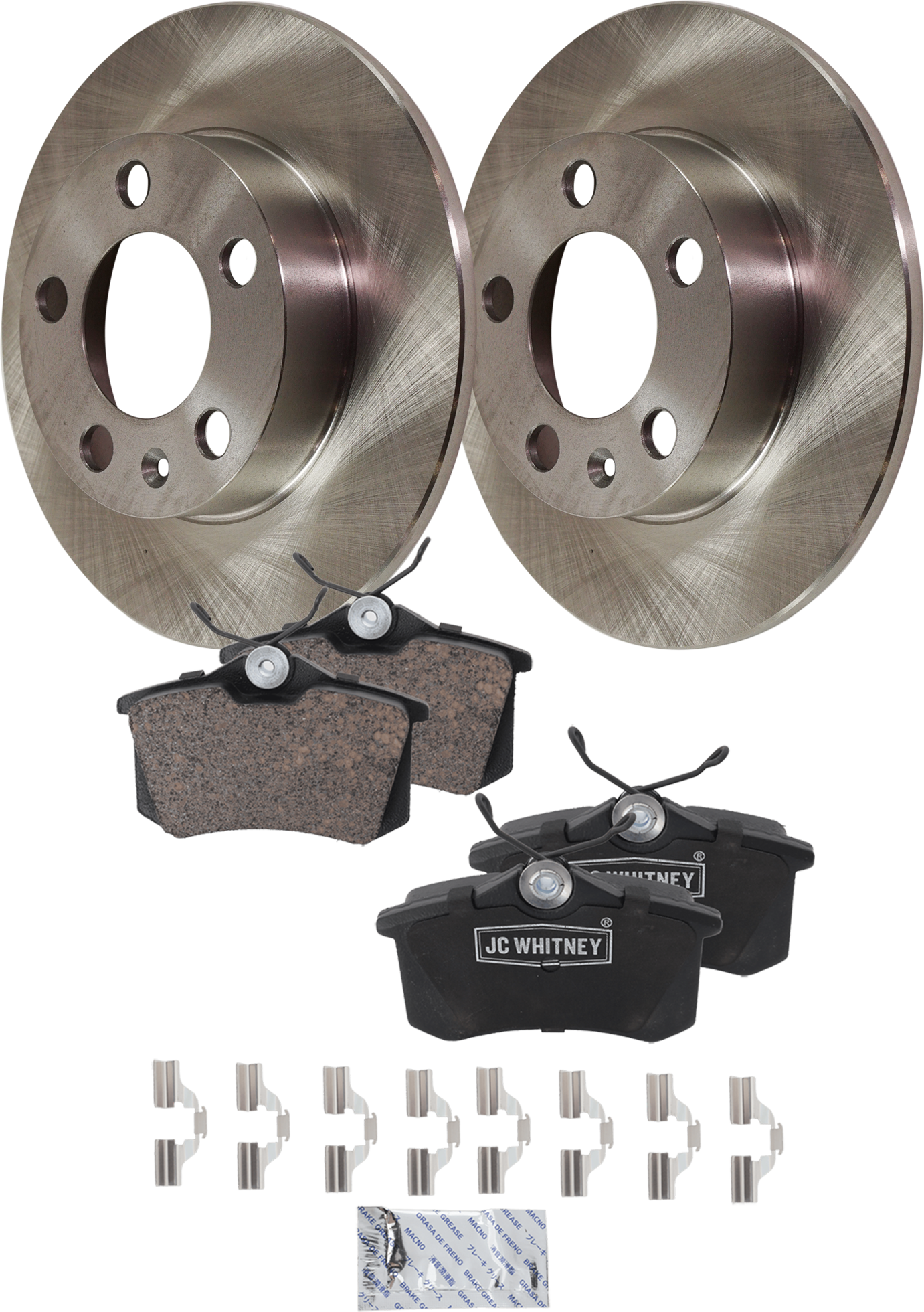 AM BEETLE 98-10 REAR BRAKE DISC AND PAD KIT 2 Wheel Set SKU KIT 010623-10 OEM 1J0615601-1E0698451-1E0698451B