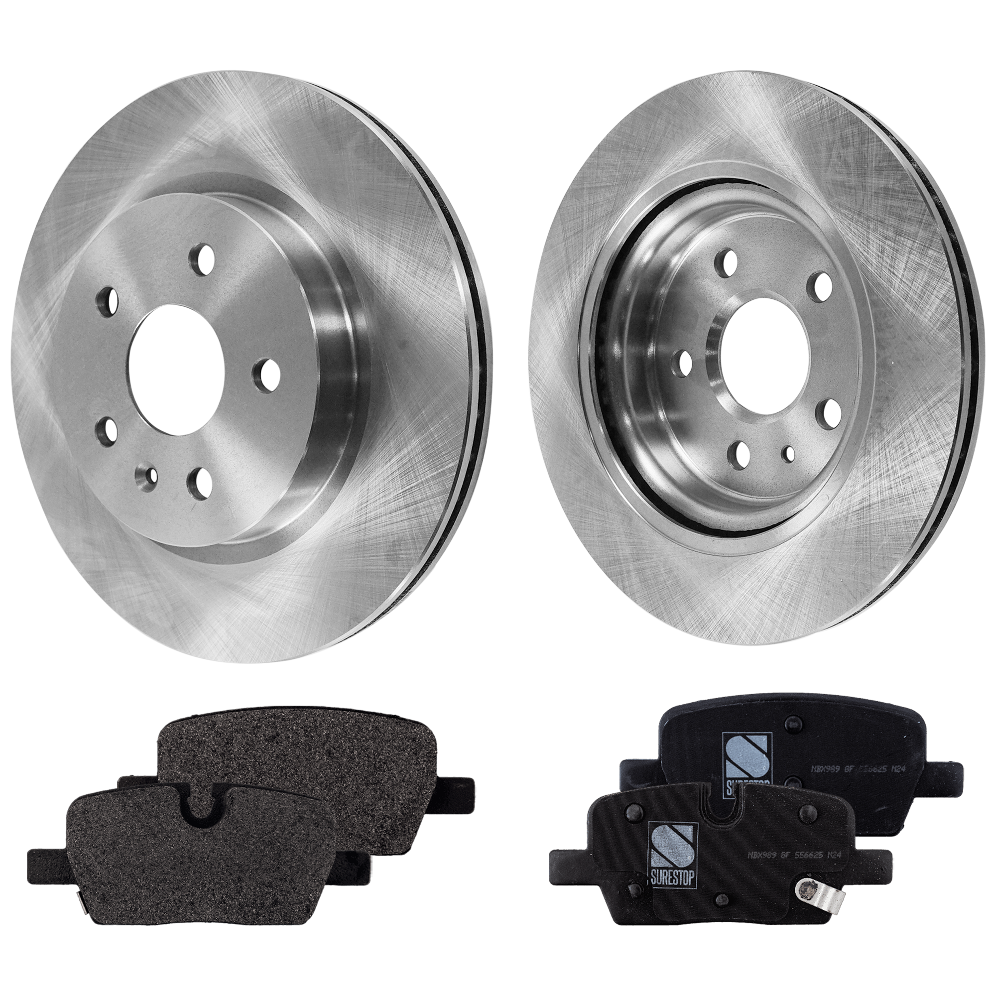 AM CT6-19-19 REAR BRAKE DISC AND PAD KIT 4 pc kit 5 Lugs Ceramic SKU KIT 010623-23 OEM 569062-13501303-13501290-13501